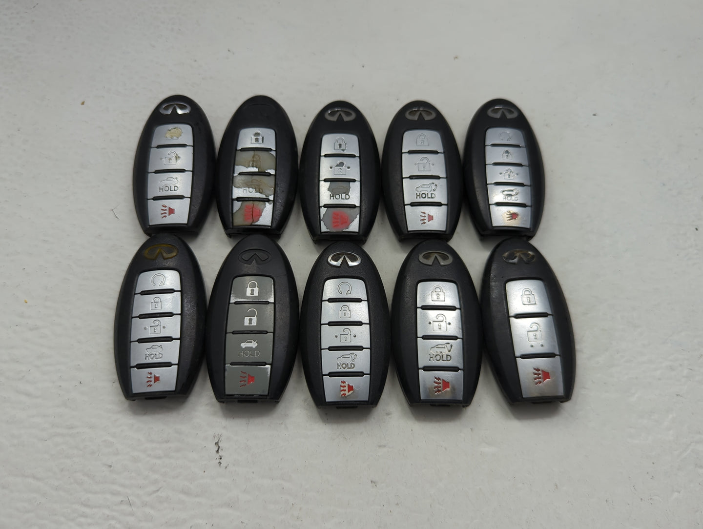 Lot of 10 Infiniti Keyless Entry Remote Fob KR5S180144203 | CWTWB1U787 - Oemusedautoparts1.com