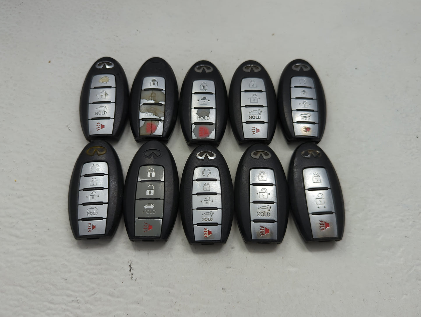 Lot of 10 Infiniti Keyless Entry Remote Fob KR5S180144203 | CWTWB1U787 - Oemusedautoparts1.com