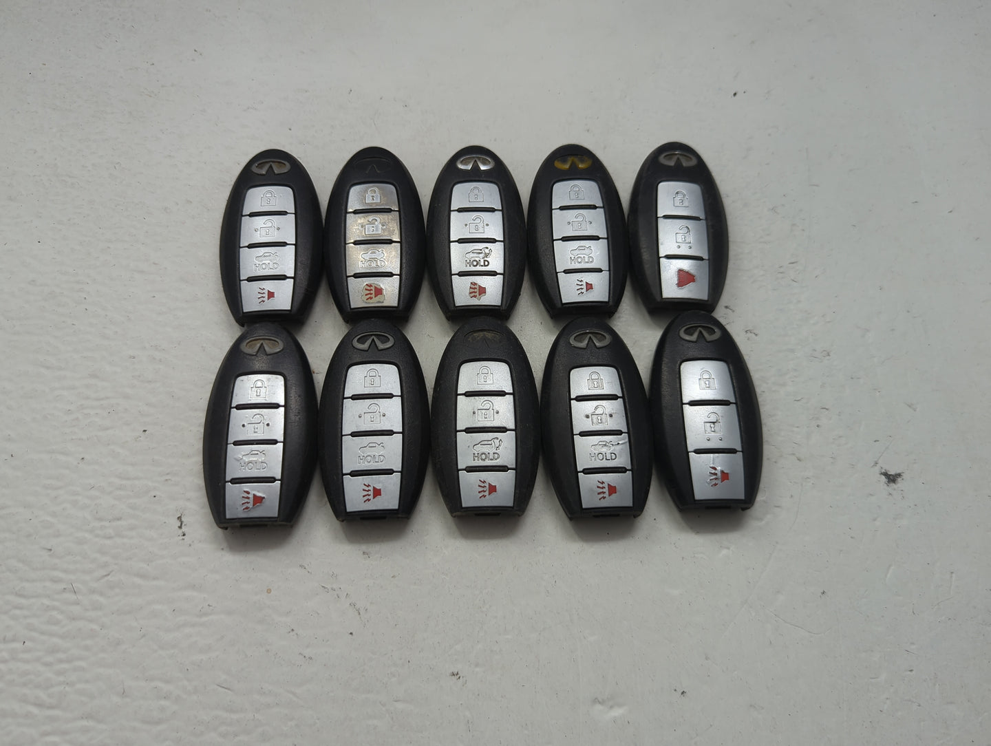 Lot of 10 Infiniti Keyless Entry Remote Fob MIXED FCC IDS MIXED PART 1475527 - Oemusedautoparts1.com