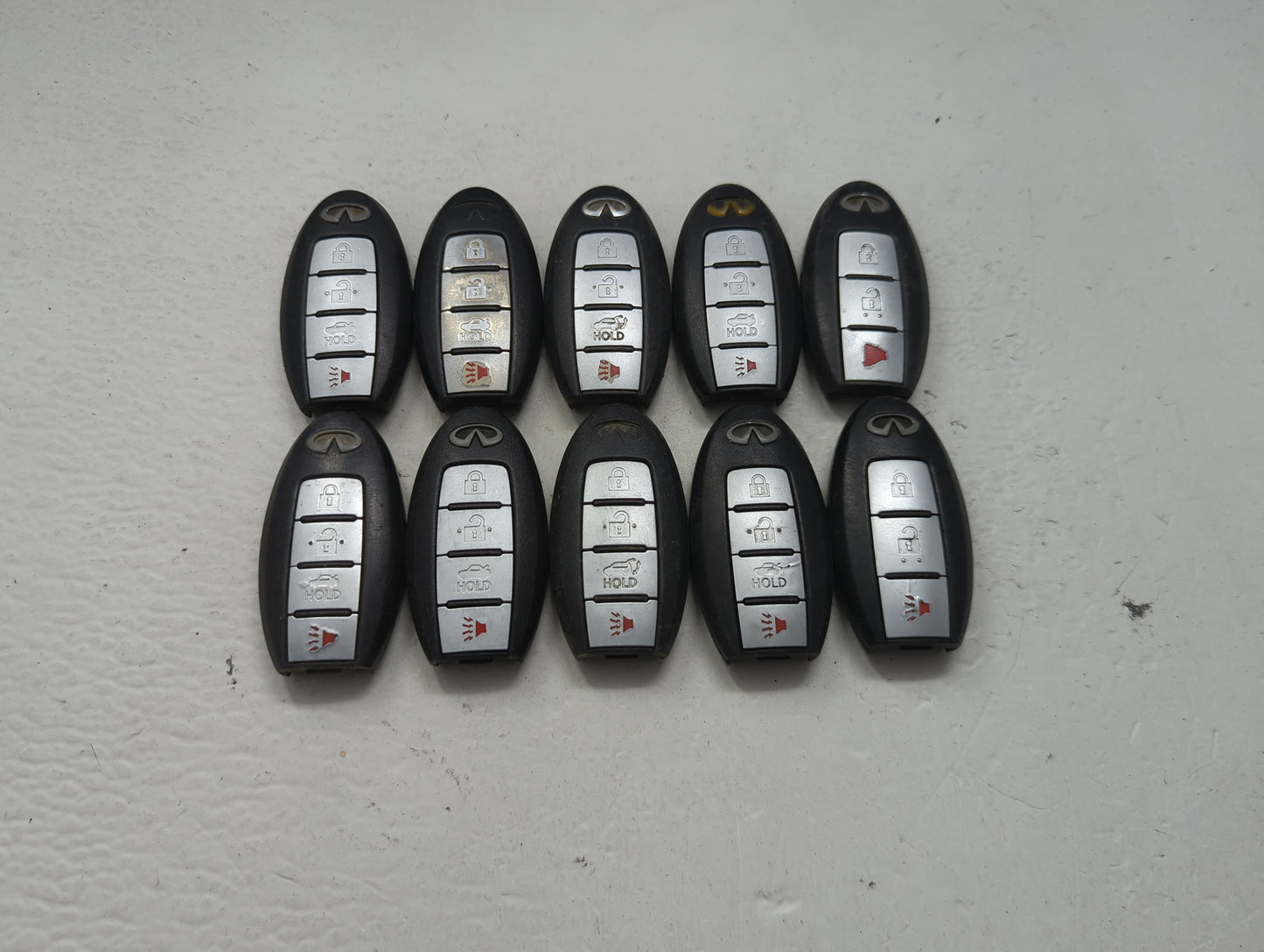 Lot of 10 Infiniti Keyless Entry Remote Fob MIXED FCC IDS MIXED PART 1475527 - Oemusedautoparts1.com