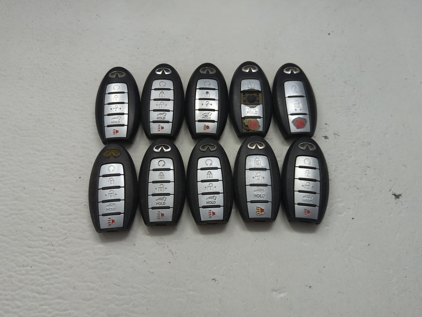 Lot of 10 Infiniti Keyless Entry Remote Fob MIXED FCC IDS MIXED PART 1475528 - Oemusedautoparts1.com