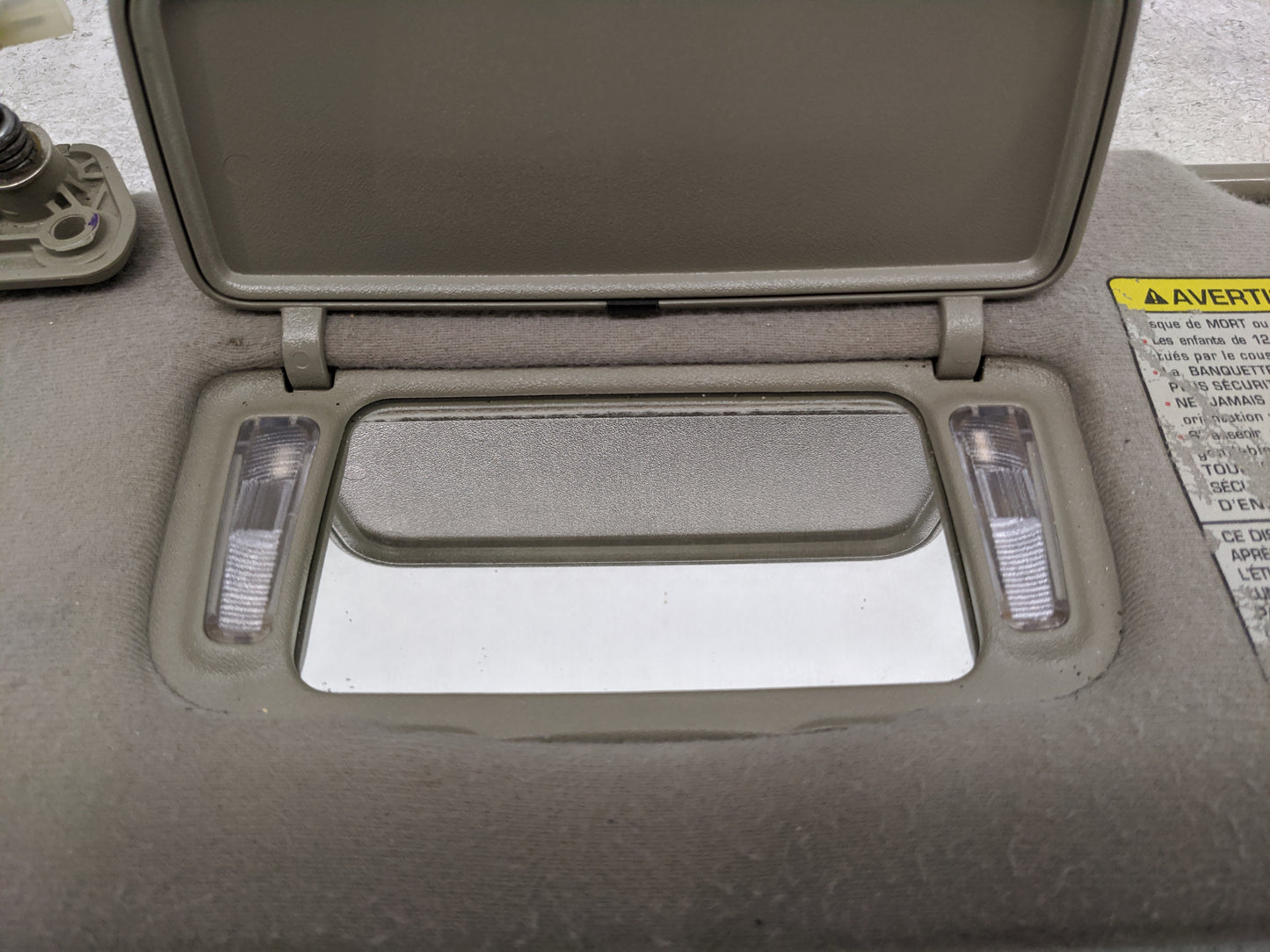 2000-2002 Infiniti G20 Sun Visor Shade Replacement Driver Left Mirror Fits Fits 2000 2001 2002 OEM Used Auto Parts - Oemused