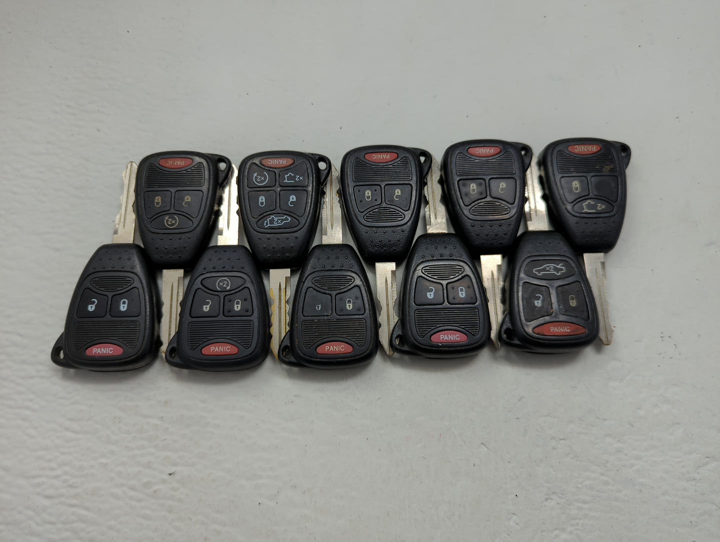 Lot of 10 Jeep Keyless Entry Remote Fob OHT691713AA | OHT692427AA | - Oemusedautoparts1.com