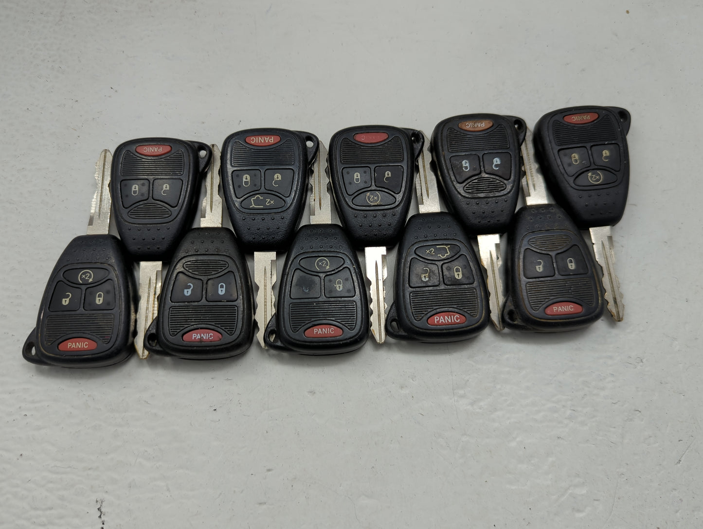 Lot of 10 Jeep Keyless Entry Remote Fob OHT691713AA | OHT6924727AA - Oemusedautoparts1.com