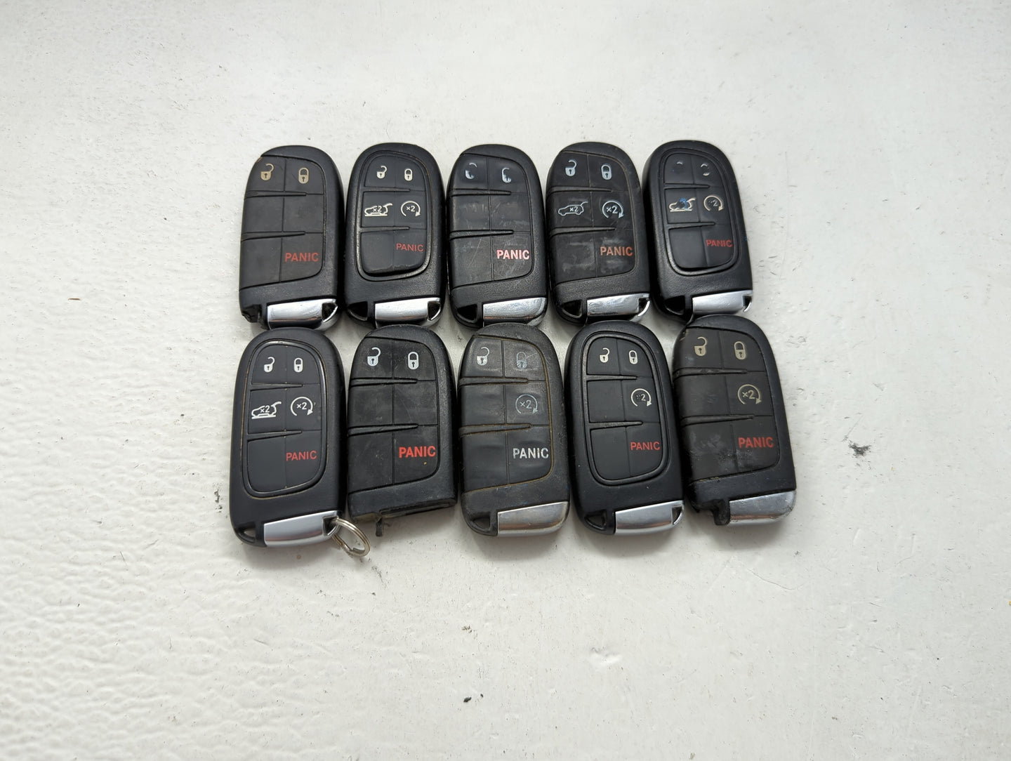 Lot of 10 Jeep Keyless Entry Remote Fob MIXED FCC IDS MIXED PART NUMBERS 1475796 - Oemusedautoparts1.com