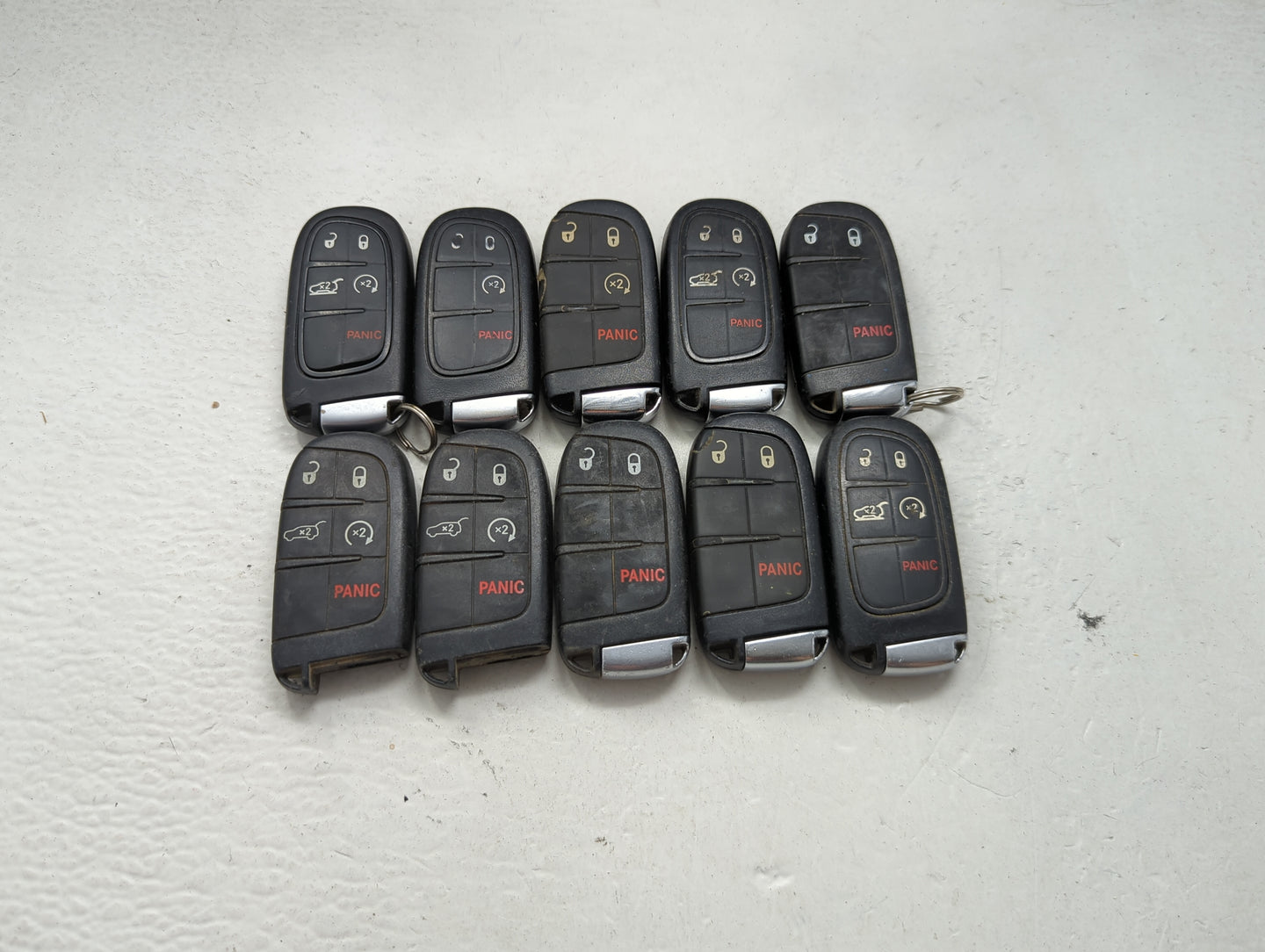Lot of 10 Jeep Keyless Entry Remote Fob MIXED FCC IDS MIXED PART NUMBERS 1475799 - Oemusedautoparts1.com