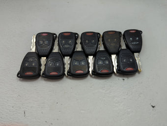 compare product Lot of 10 Jeep Keyless Entry Remote Fob MIXED FCC IDS MIXED PART NUMBERS 1476533