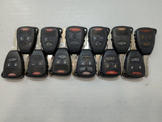Lot of 12 Jeep Keyless Entry Remote Fob MIXED FCC IDS MIXED PART NUMBERS - Oemusedautoparts1.com
