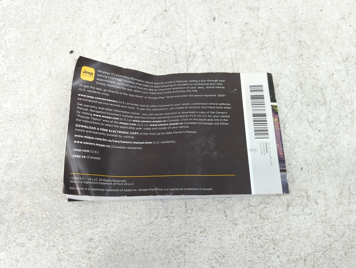 0 Jeep Cherokee Owners Manual Book Guide OEM Used Auto Parts - Oemusedautoparts1.com