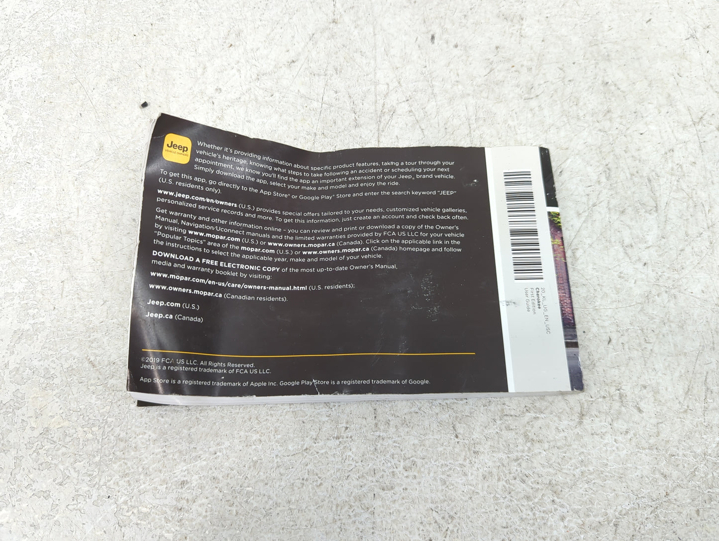 0 Jeep Cherokee Owners Manual Book Guide OEM Used Auto Parts - Oemusedautoparts1.com