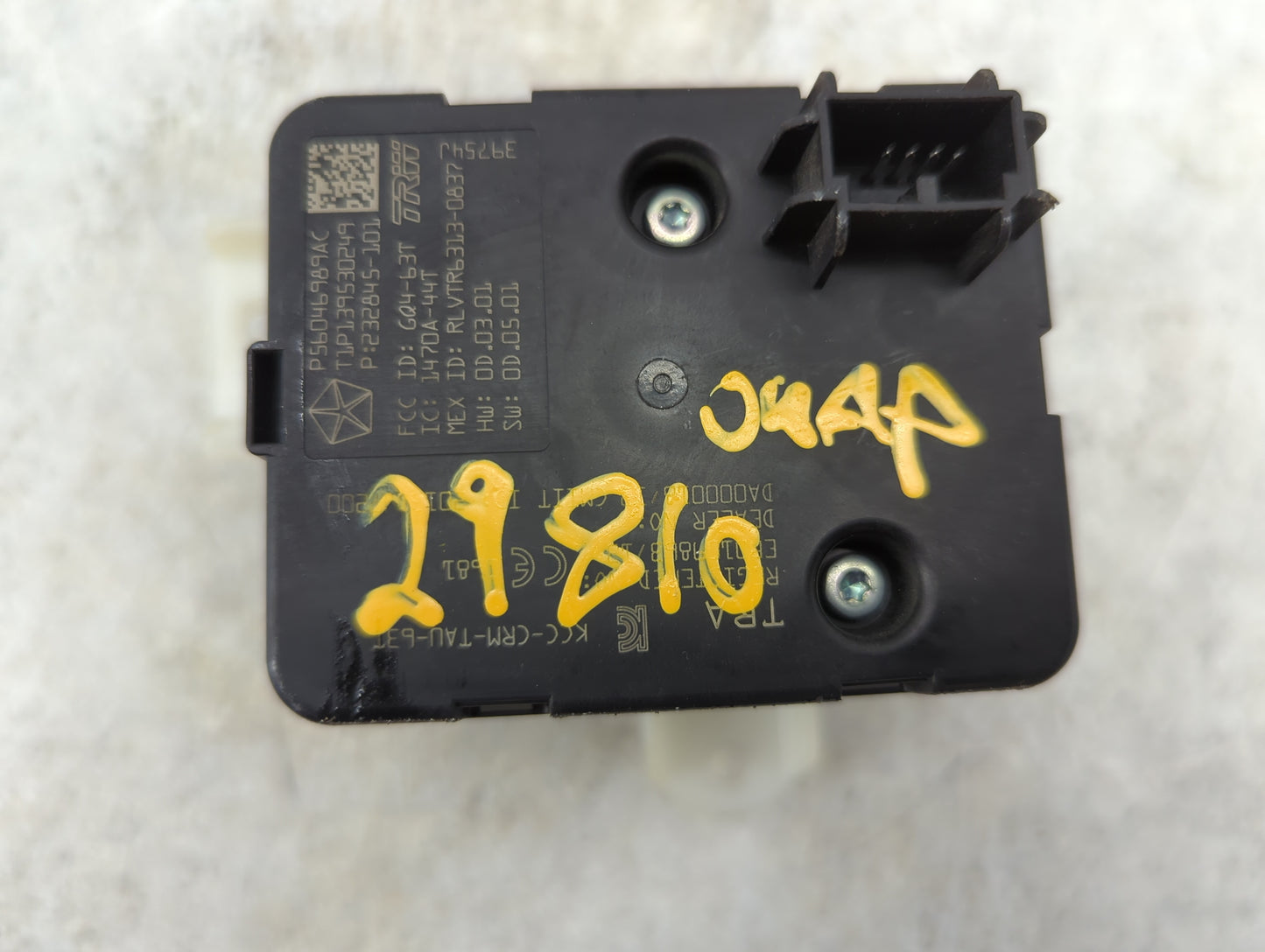 2014-2022 Jeep Cherokee Ignition Switch Oem 1386602 - Oemusedautoparts1.com