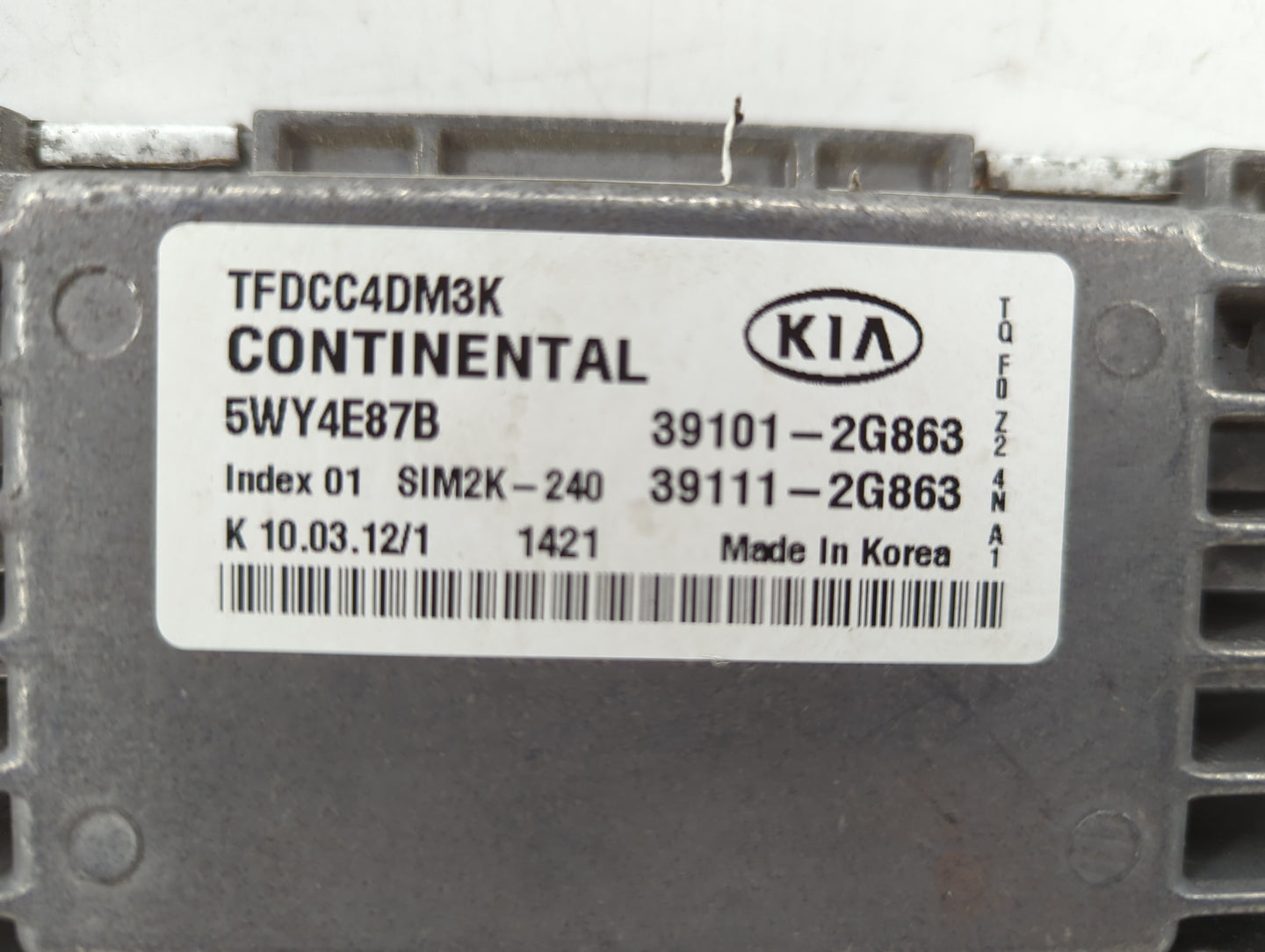 2011-2013 Kia Optima PCM Engine Control Computer ECU ECM PCU OEM Fits Fits 2011 2012 2013 OEM Used Auto Parts - Oemusedautop