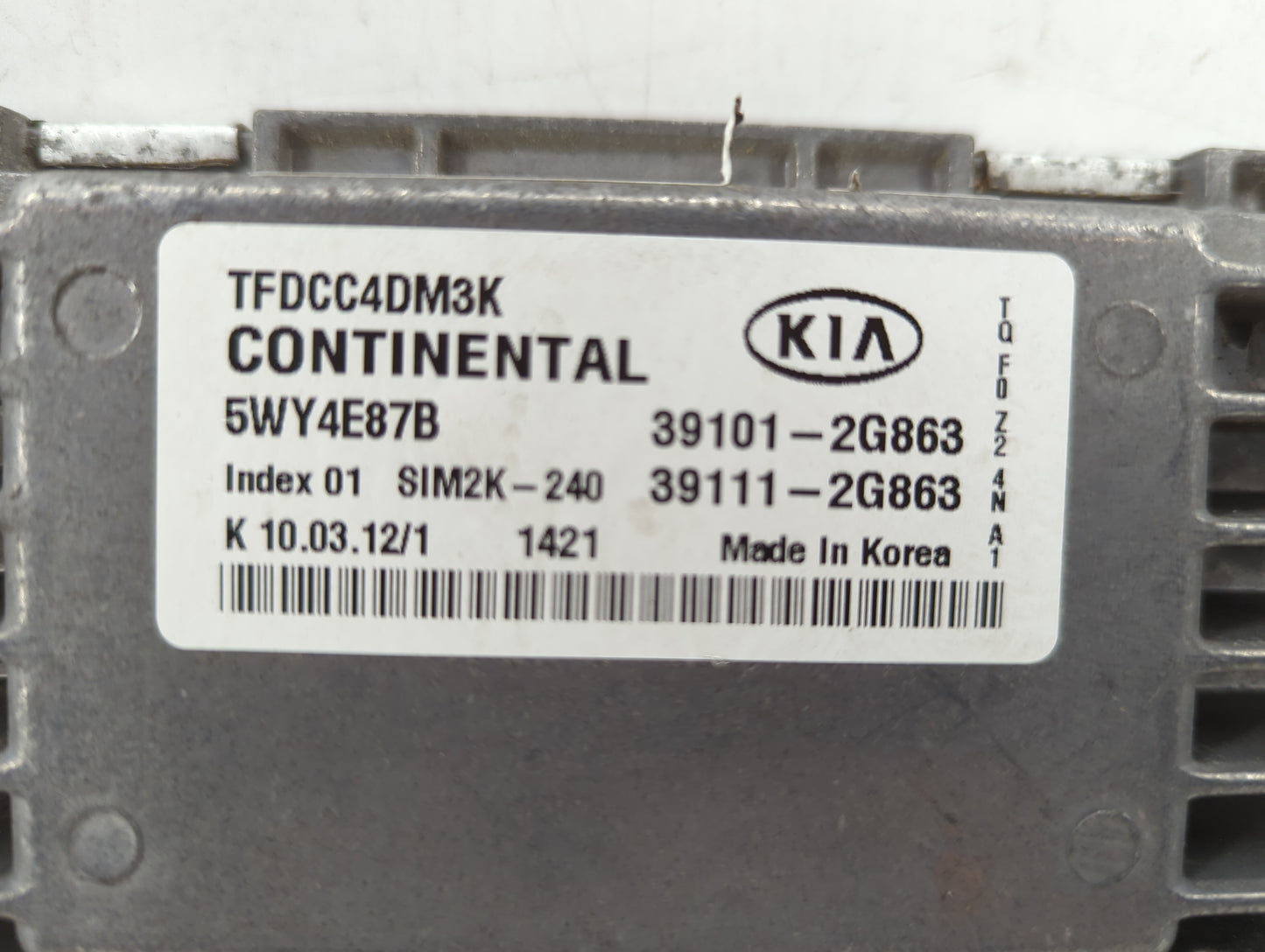 2011-2013 Kia Optima PCM Engine Control Computer ECU ECM PCU OEM Fits Fits 2011 2012 2013 OEM Used Auto Parts - Oemusedautop
