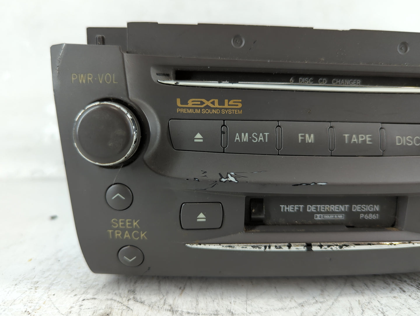 2006 Lexus Gs300 Radio AM FM Cd Player Receiver Replacement P/N:86120-30D00-E0 Fits OEM Used Auto Parts - Oemusedautoparts1.