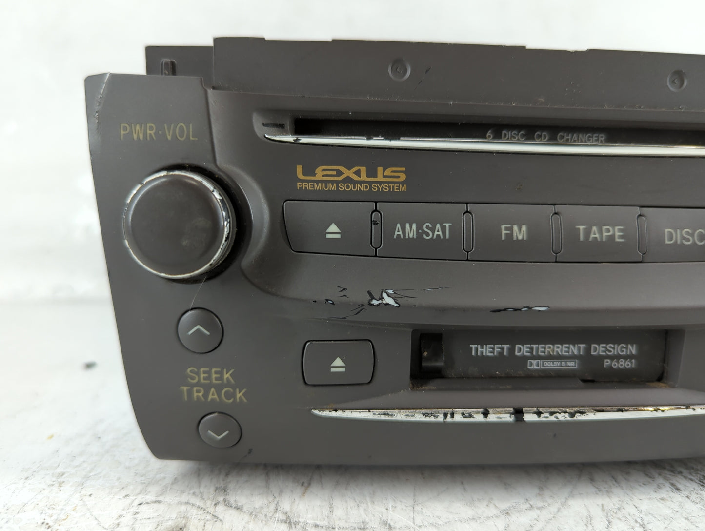 2006 Lexus Gs300 Radio AM FM Cd Player Receiver Replacement P/N:86120-30D00-E0 Fits OEM Used Auto Parts - Oemusedautoparts1.