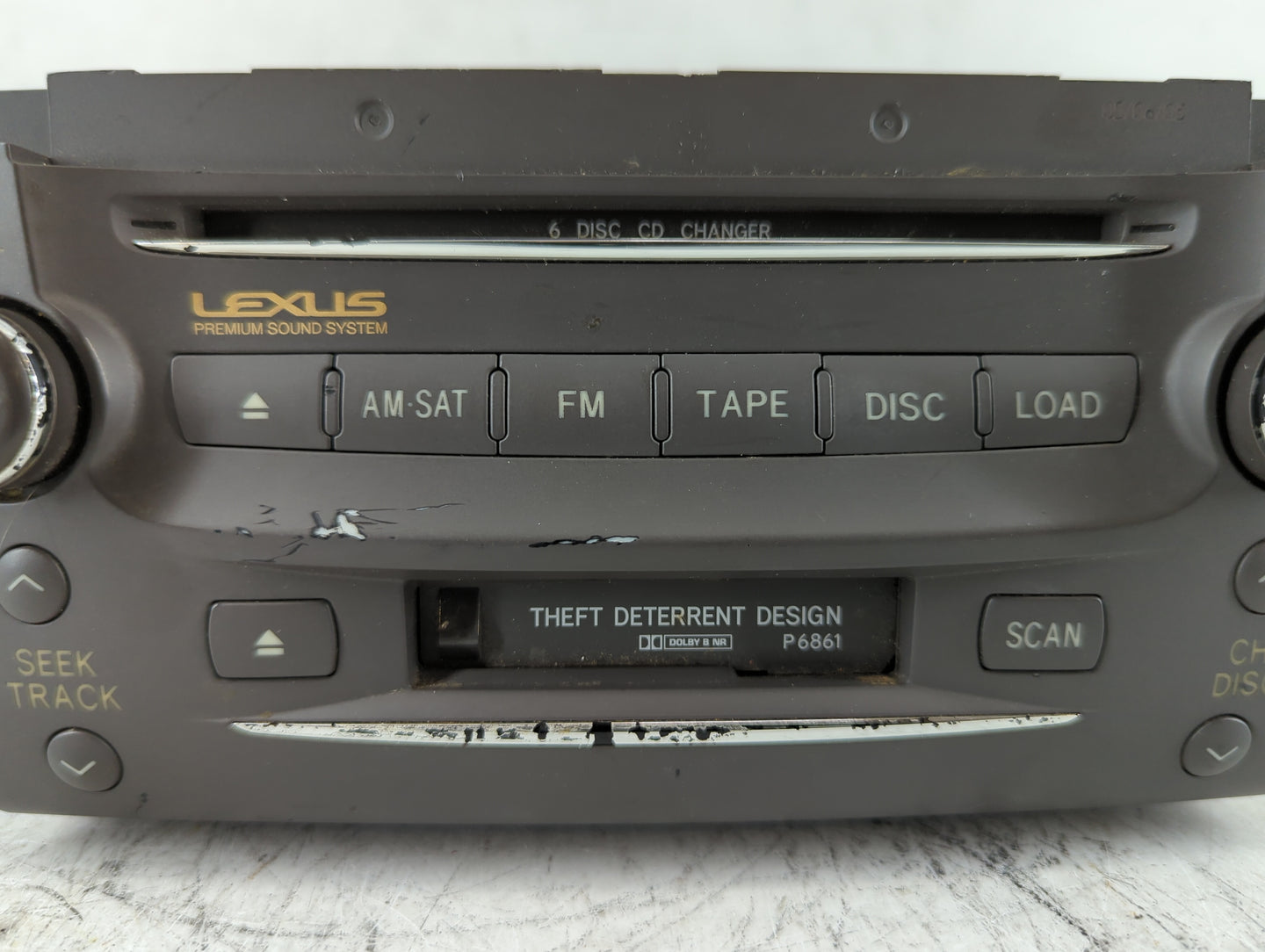 2006 Lexus Gs300 Radio AM FM Cd Player Receiver Replacement P/N:86120-30D00-E0 Fits OEM Used Auto Parts - Oemusedautoparts1.
