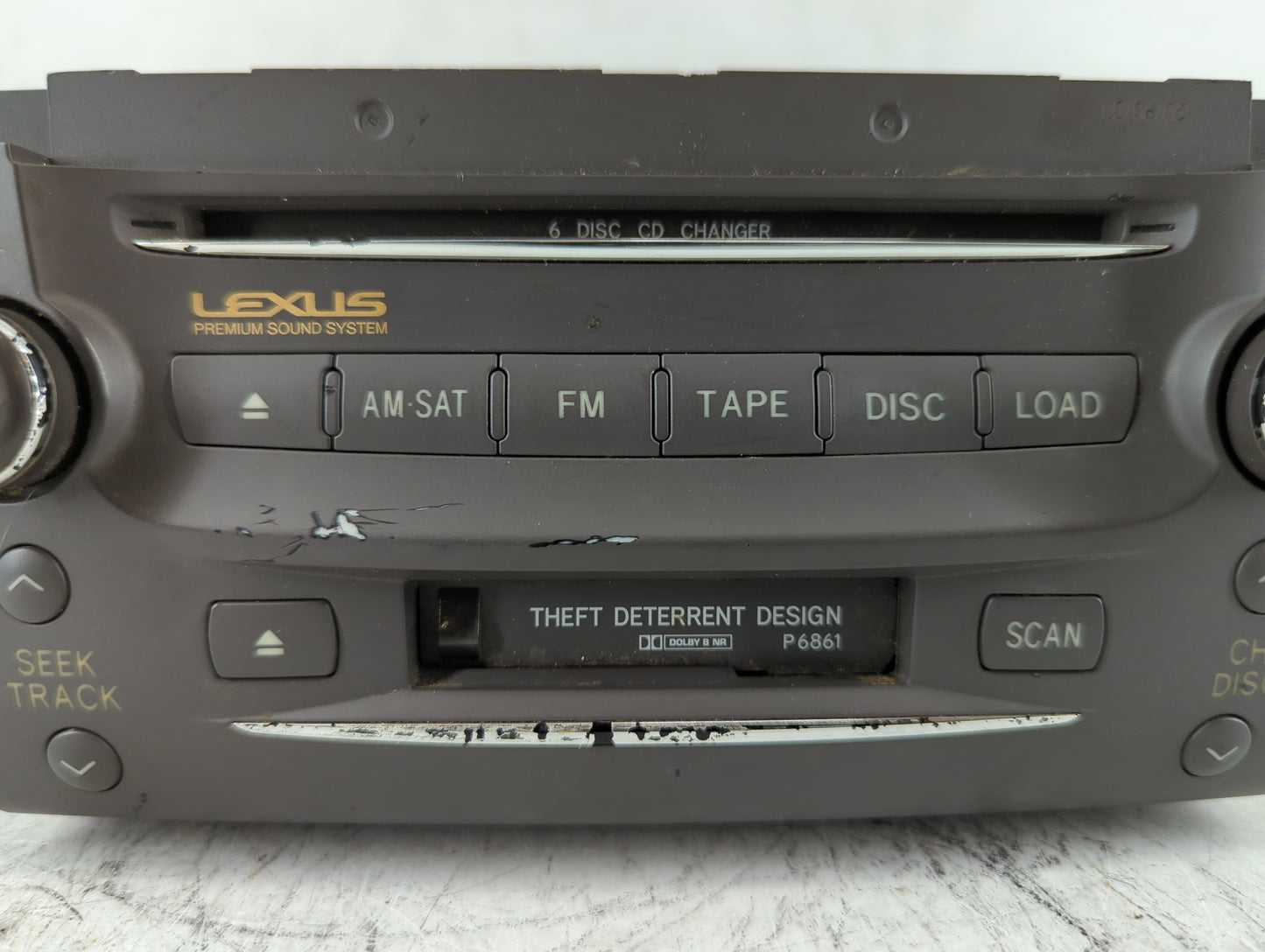 2006 Lexus Gs300 Radio AM FM Cd Player Receiver Replacement P/N:86120-30D00-E0 Fits OEM Used Auto Parts - Oemusedautoparts1.