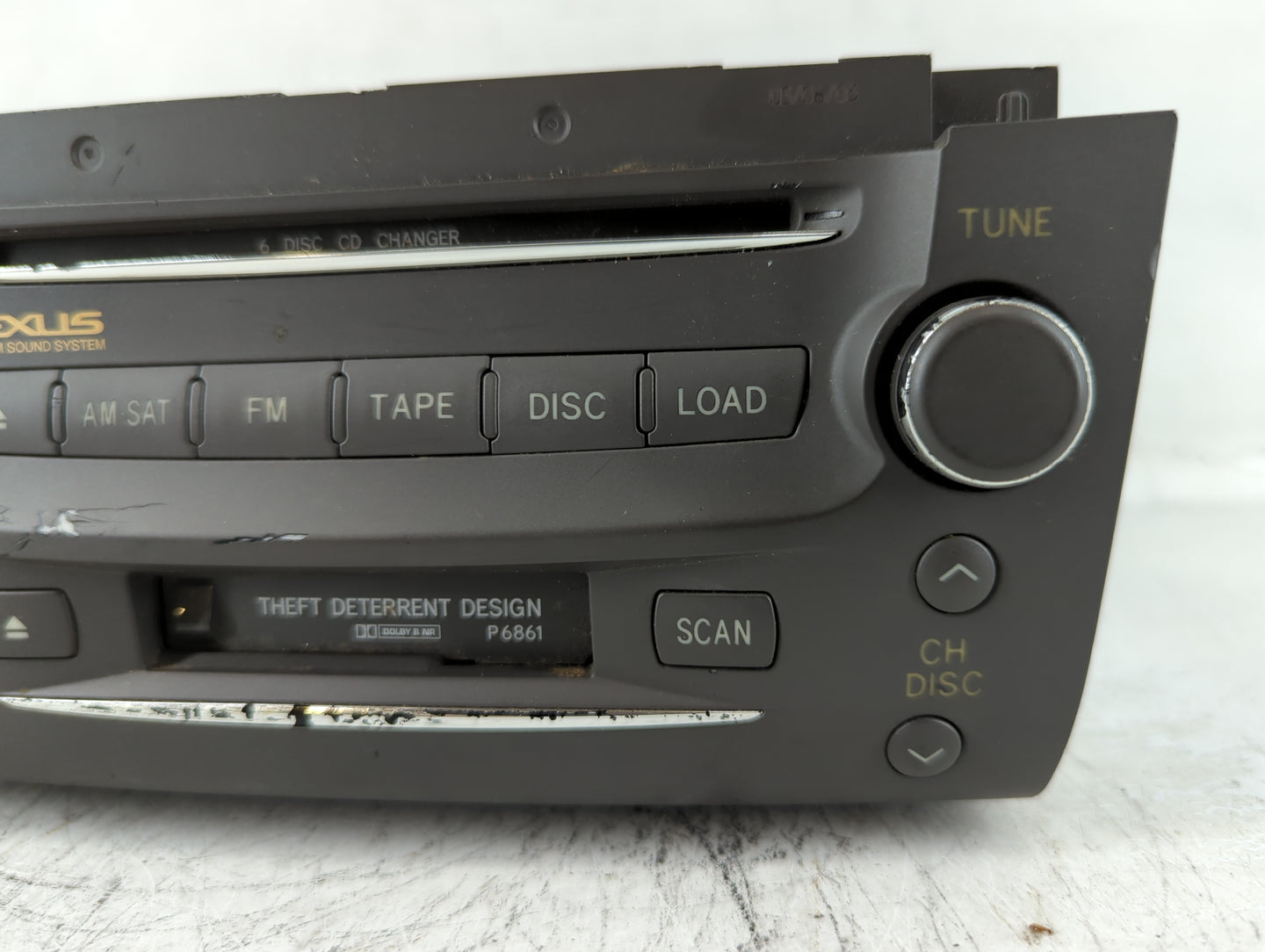 2006 Lexus Gs300 Radio AM FM Cd Player Receiver Replacement P/N:86120-30D00-E0 Fits OEM Used Auto Parts - Oemusedautoparts1.