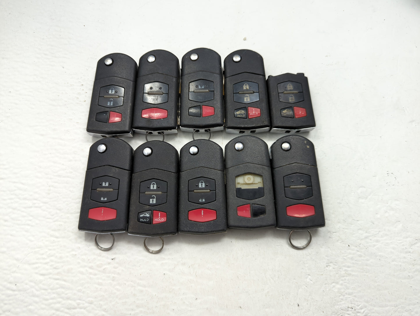 Lot of 10 Mazda Keyless Entry Remote Fob MIXED FCC IDS MIXED PART - Oemusedautoparts1.com