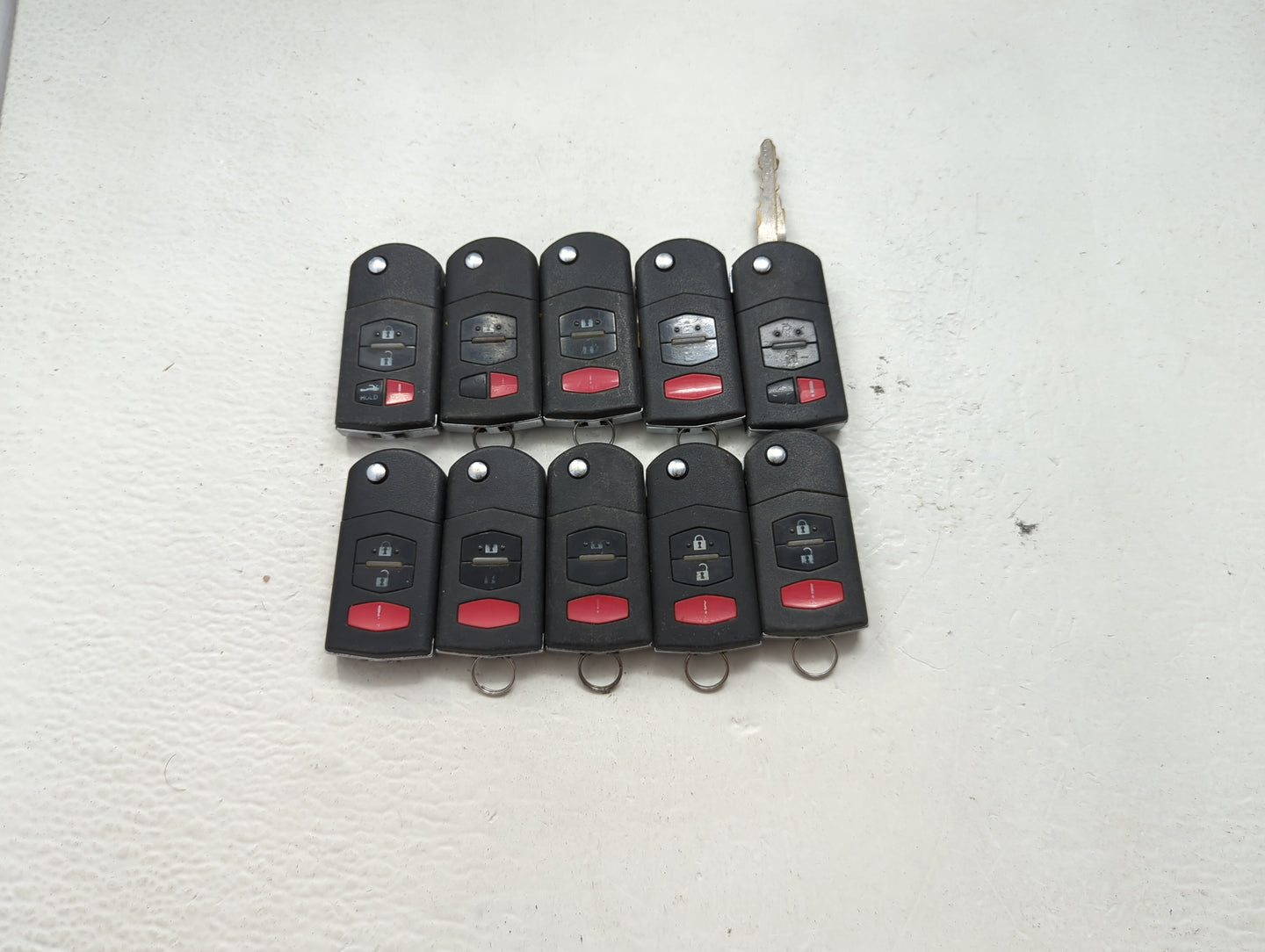 Lot of 10 Mazda Keyless Entry Remote Fob MIXED FCC IDS 1475820 - Oemusedautoparts1.com