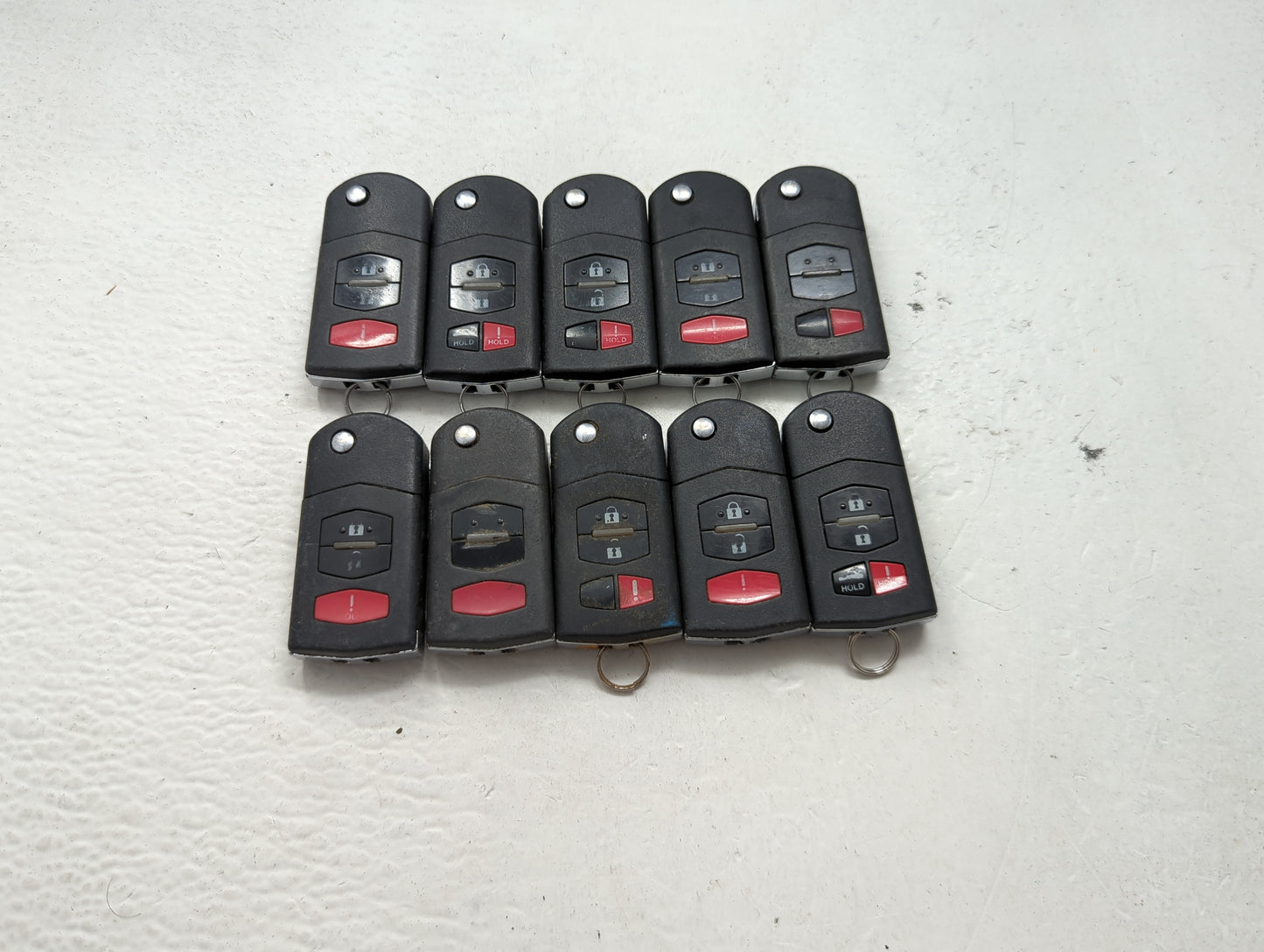 Lot of 10 Mazda Keyless Entry Remote Fob MIXED FCC IDS 1475822 - Oemusedautoparts1.com