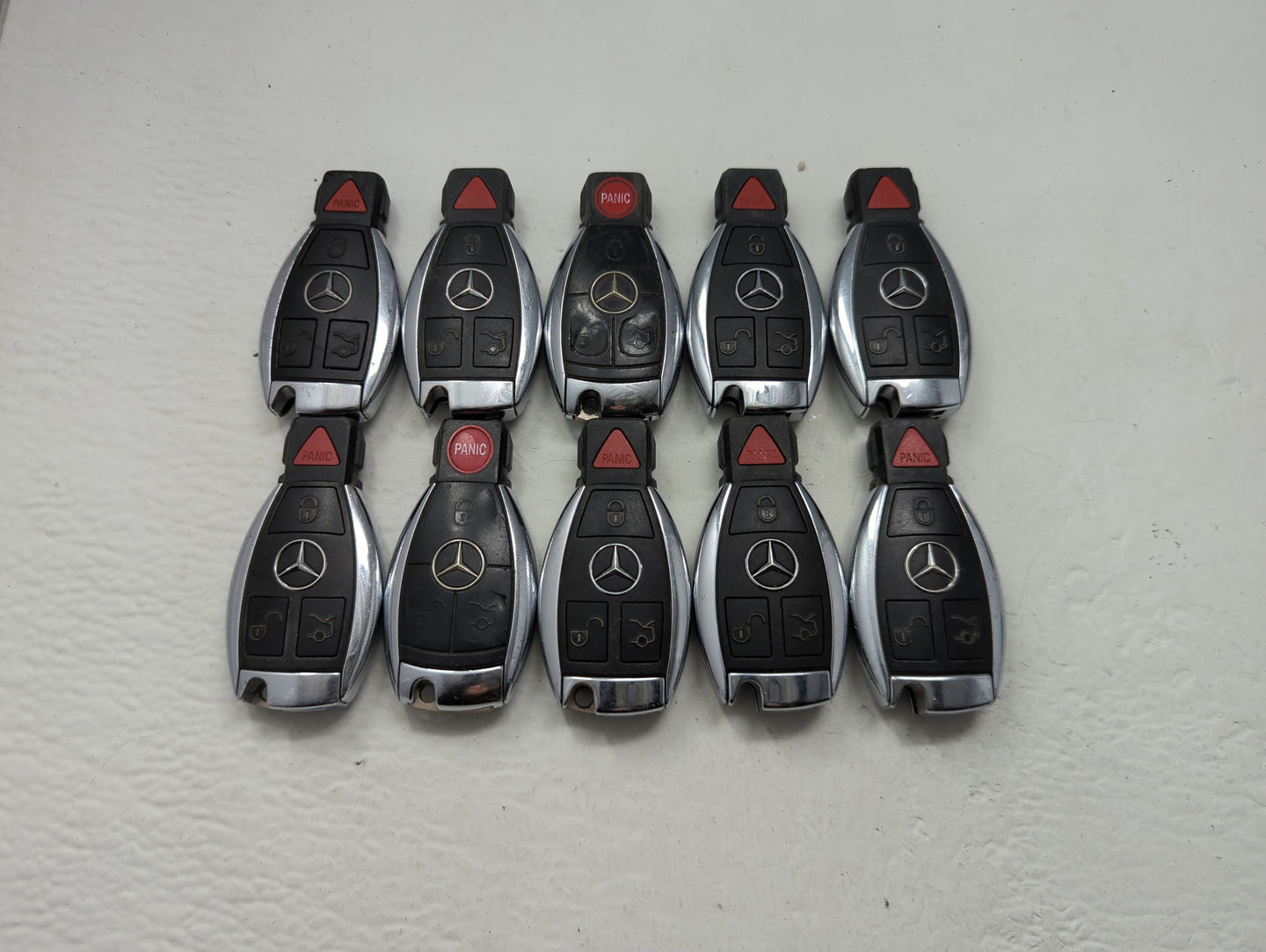 Lot of 10 Mercedes-Benz Keyless Entry Remote Fob MIXED FCC IDS MIXED - Oemusedautoparts1.com
