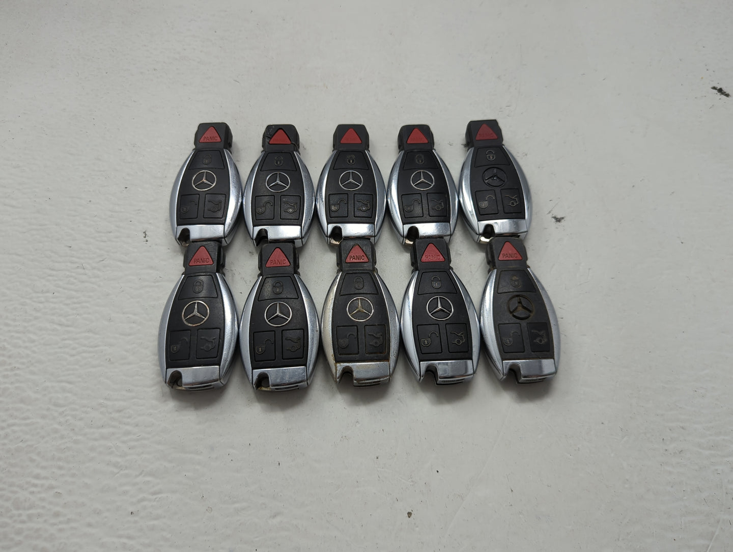 Lot of 10 Mercedes-Benz Keyless Entry Remote Fob MIXED FCC IDS 1473956 - Oemusedautoparts1.com