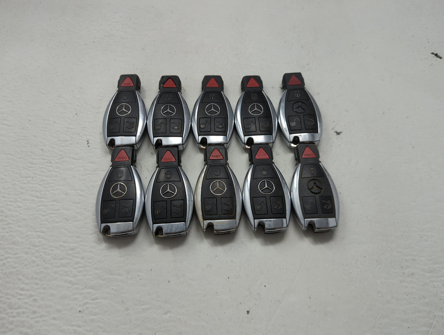 Lot of 10 Mercedes-Benz Keyless Entry Remote Fob MIXED FCC IDS 1473956 - Oemusedautoparts1.com
