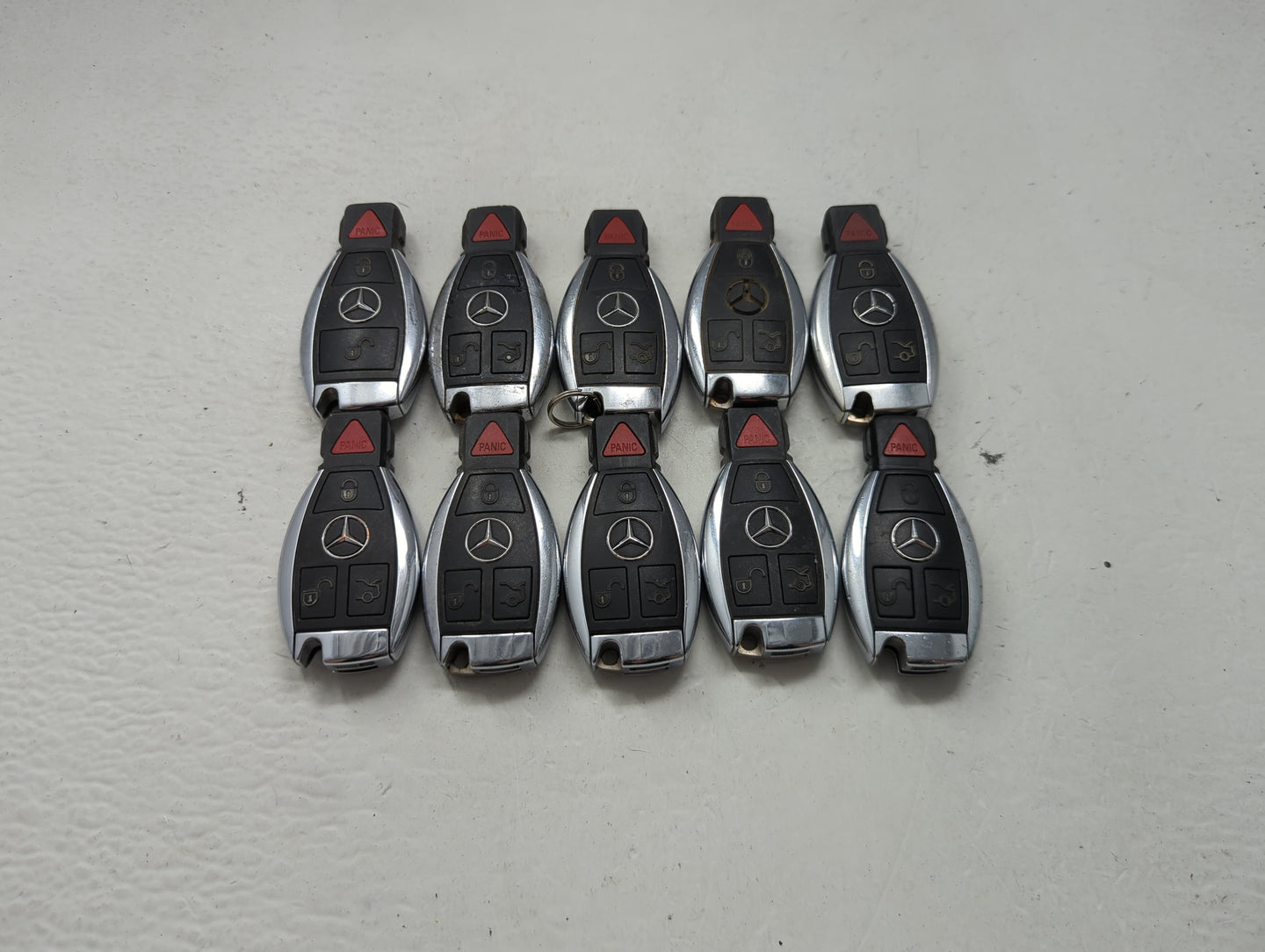Lot of 10 Mercedes-Benz Keyless Entry Remote Fob MIXED FCC IDS 1473957 - Oemusedautoparts1.com