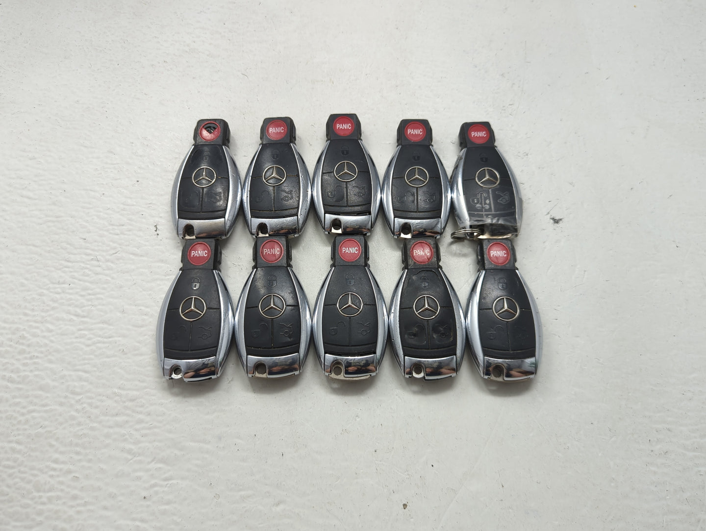 Lot of 10 Mercedes-Benz Keyless Entry Remote Fob MIXED FCC IDS 1473960 - Oemusedautoparts1.com