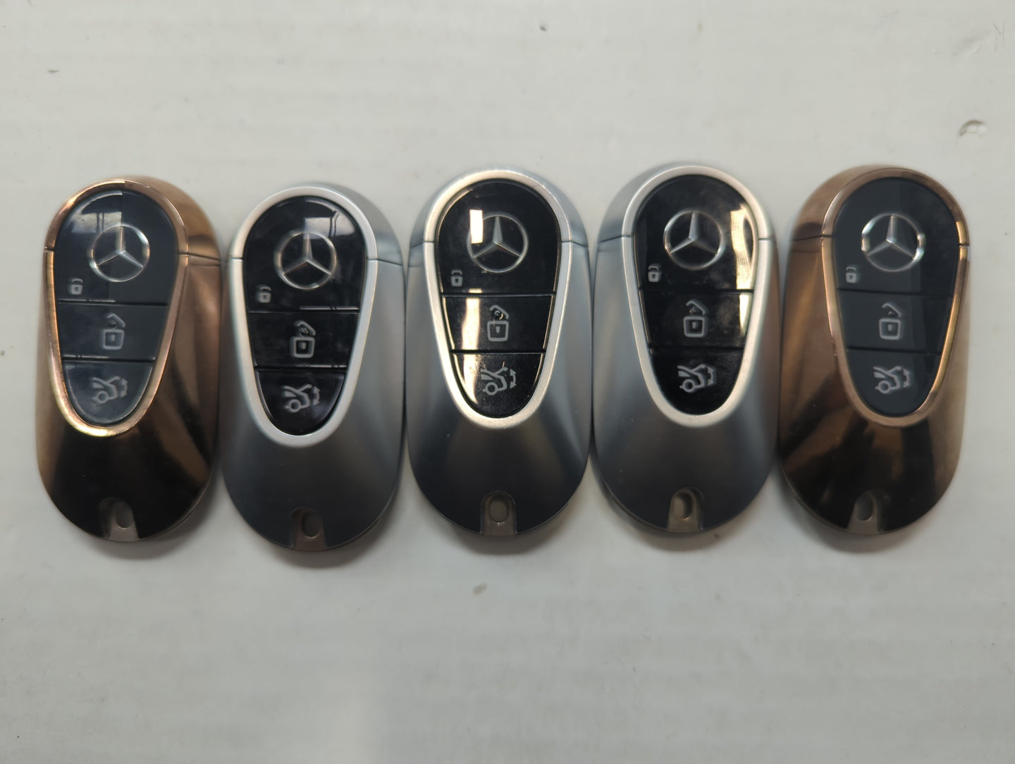 Lot of 5 Mercedes-Benz Keyless Entry Remote Fob MIXED FCC IDS MIXED PART - Oemusedautoparts1.com