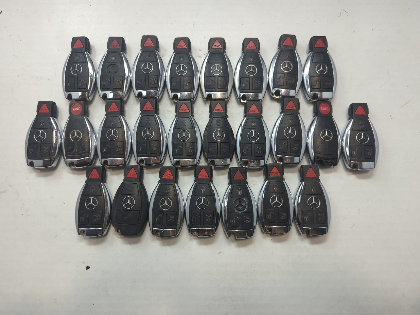 Lot of 25 Mercedes-Benz Keyless Entry Remote Fob MIXED FCC IDS MIXED - Oemusedautoparts1.com