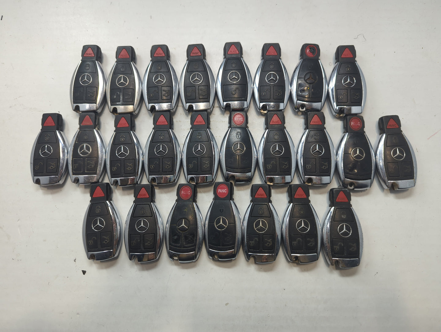 Lot of 25 Mercedes-Benz Keyless Entry Remote Fob MIXED FCC IDS MIXED - Oemusedautoparts1.com