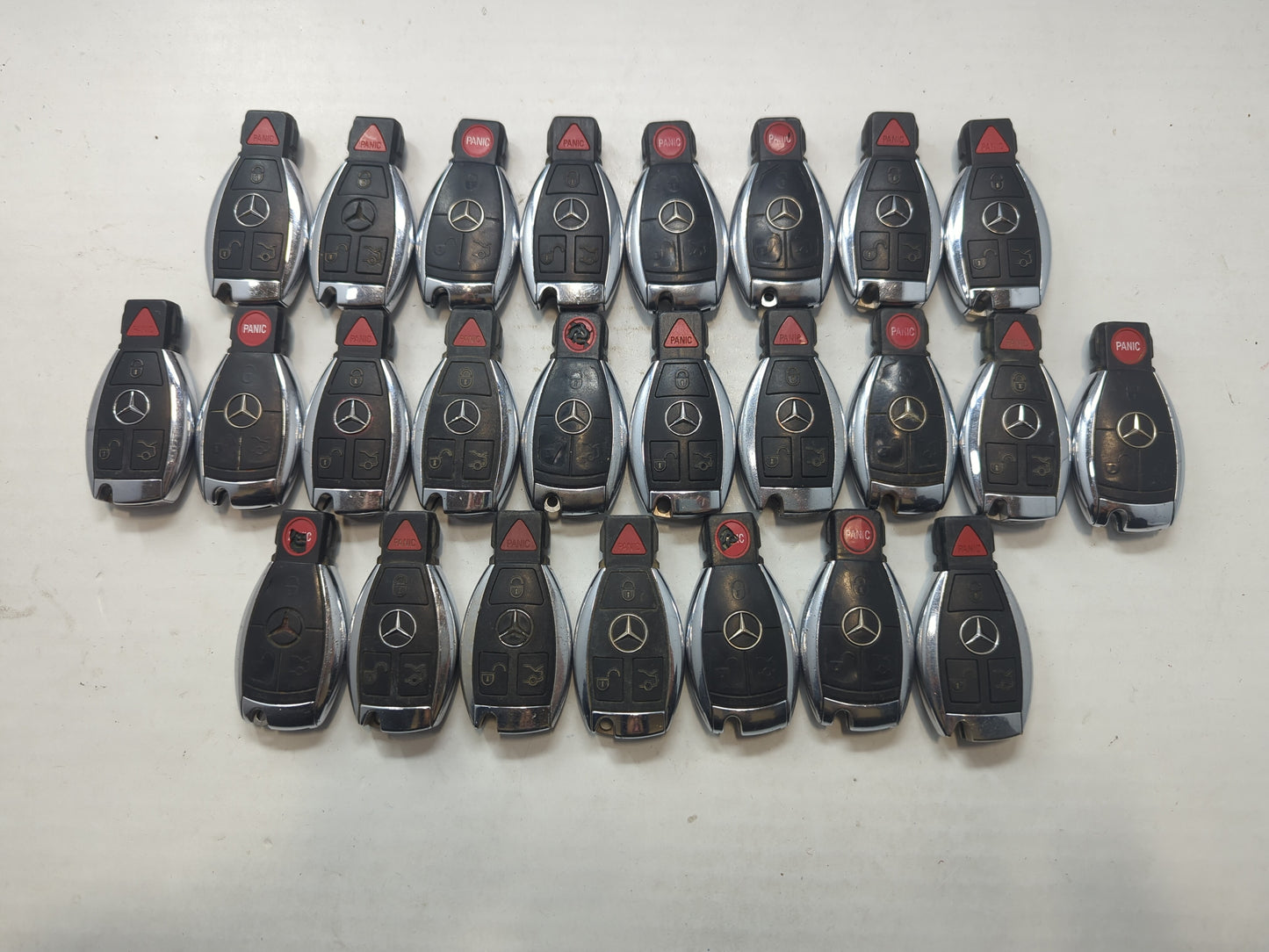 Lot of 25 Mercedes-Benz Keyless Entry Remote Fob MIXED FCC IDS MIXED - Oemusedautoparts1.com