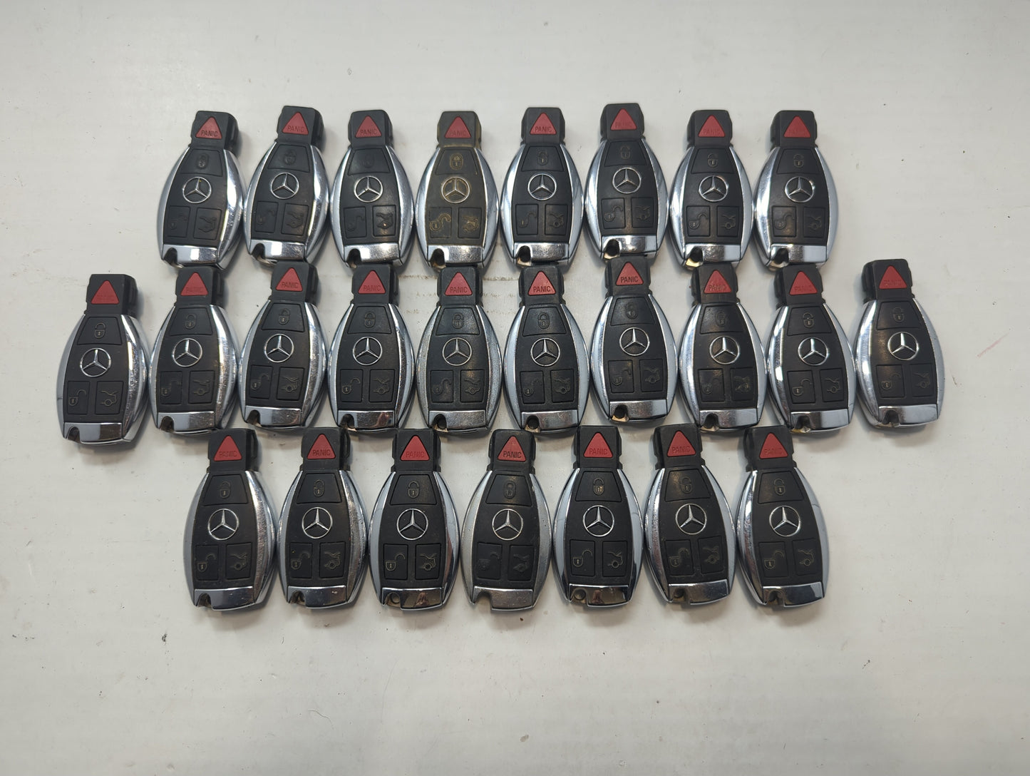 Lot of 25 Mercedes-Benz Keyless Entry Remote Fob MIXED FCC IDS MIXED - Oemusedautoparts1.com