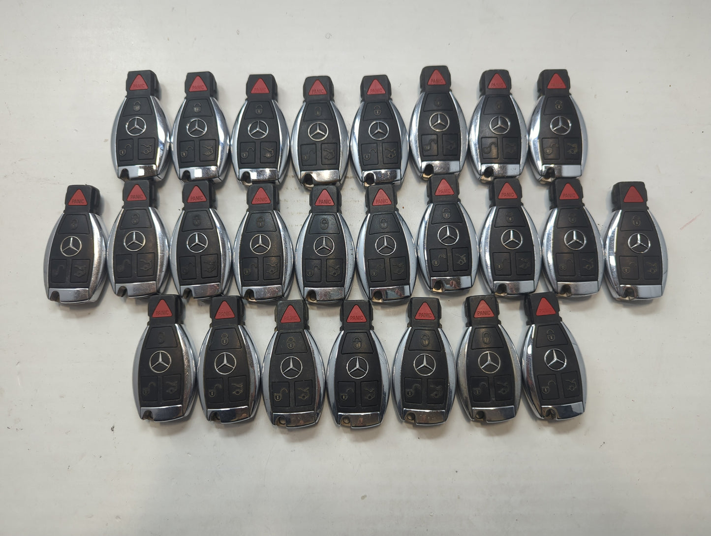 Lot of 25 Mercedes-Benz Keyless Entry Remote Fob MIXED FCC IDS MIXED - Oemusedautoparts1.com
