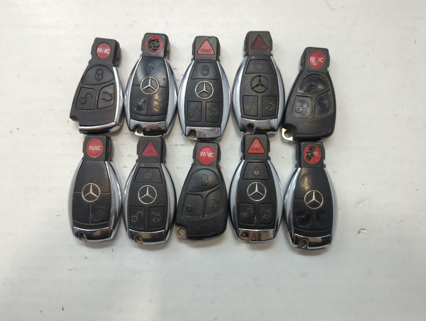 Lot of 10 Mercedes-Benz Keyless Entry Remote Fob MIXED FCC IDS MIXED - Oemusedautoparts1.com