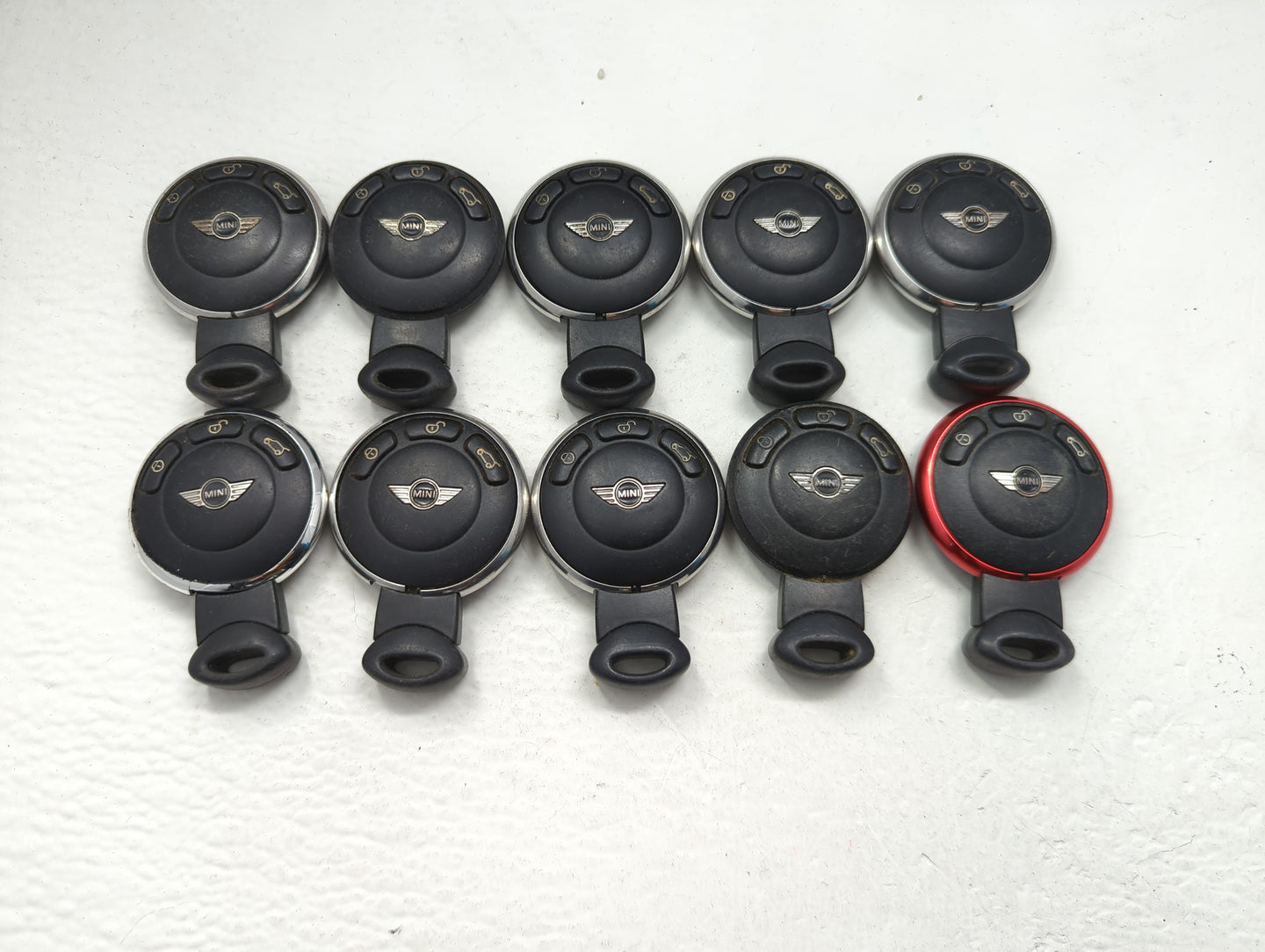 Lot of 10 Mini Keyless Entry Remote Fob MIXED FCC IDS MIXED PART NUMBERS - Oemusedautoparts1.com