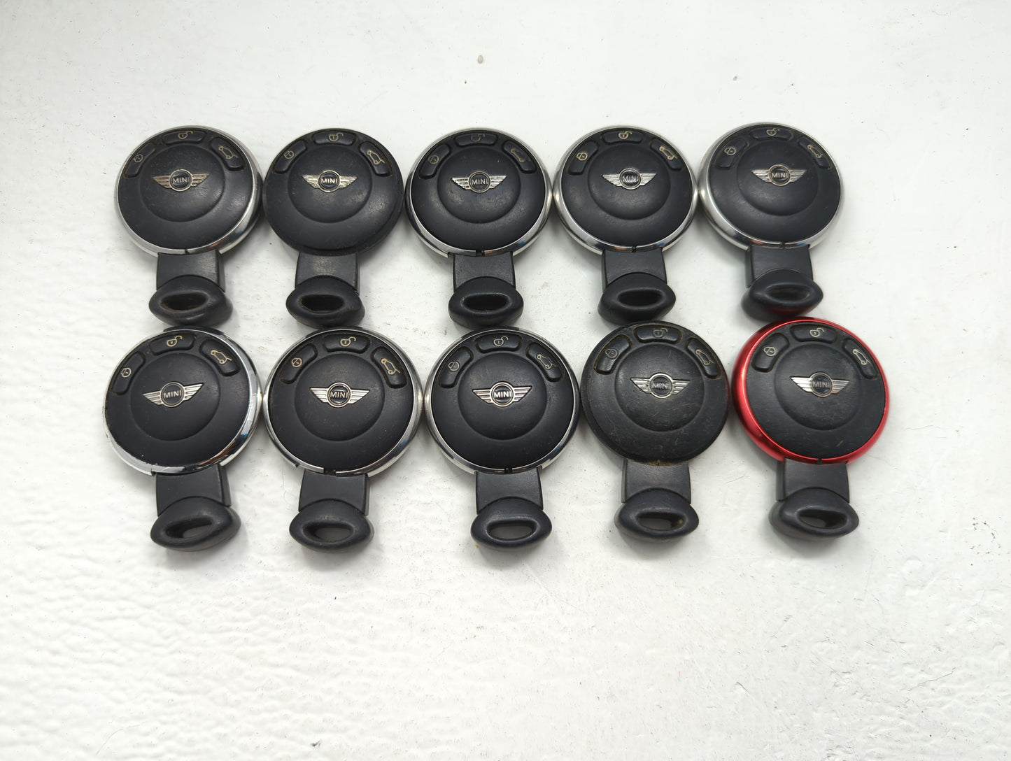 Lot of 10 Mini Keyless Entry Remote Fob MIXED FCC IDS MIXED PART NUMBERS - Oemusedautoparts1.com