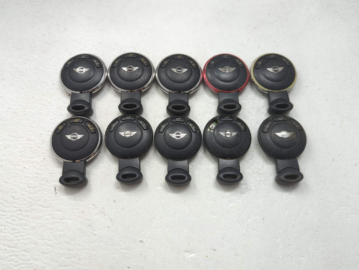 Lot of 10 Mini Keyless Entry Remote Fob MIXED FCC IDS MIXED PART NUMBERS 1474008 - Oemusedautoparts1.com