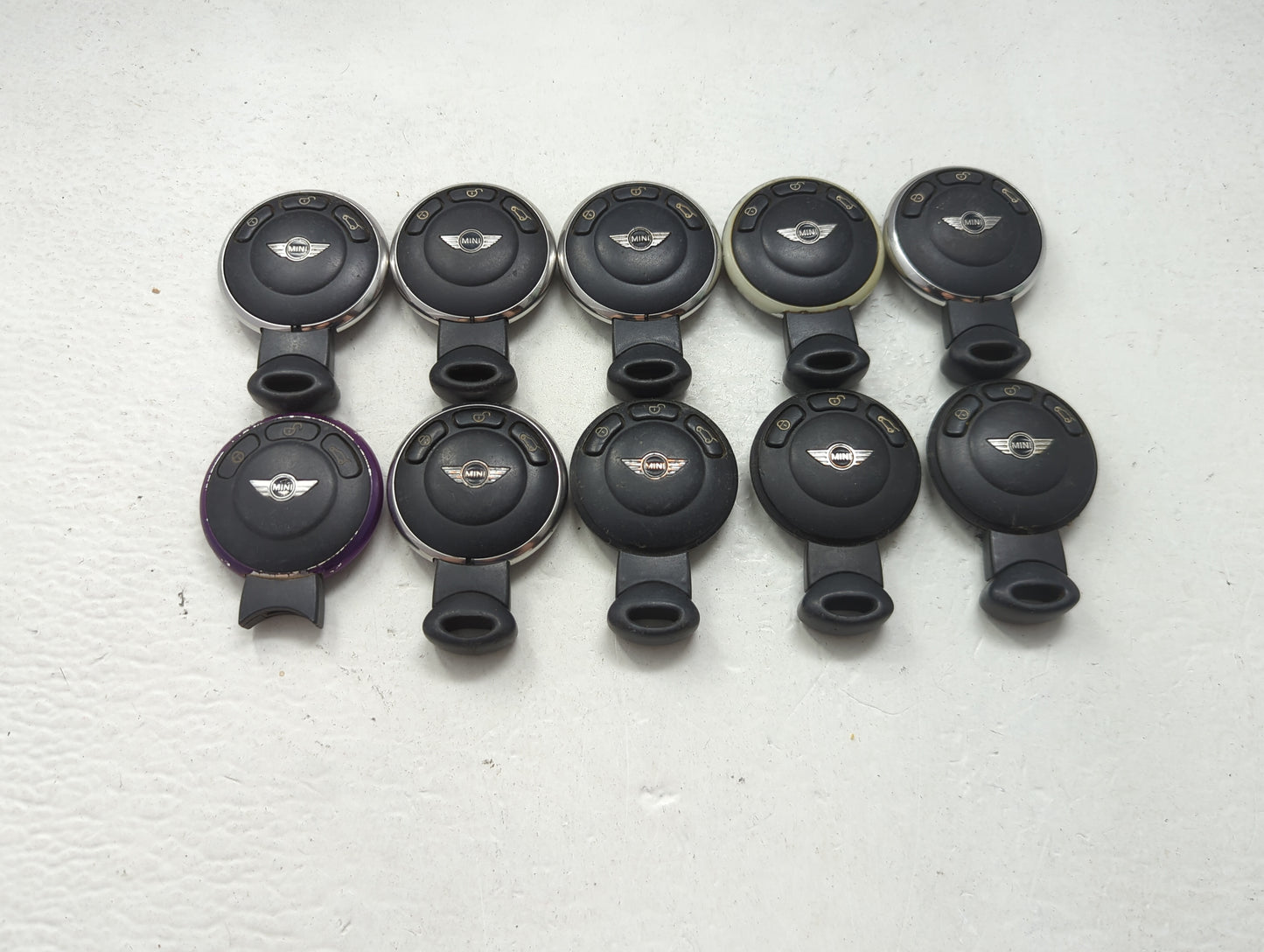 Lot of 10 Mini Keyless Entry Remote Fob MIXED FCC IDS MIXED PART NUMBERS 1474012 - Oemusedautoparts1.com