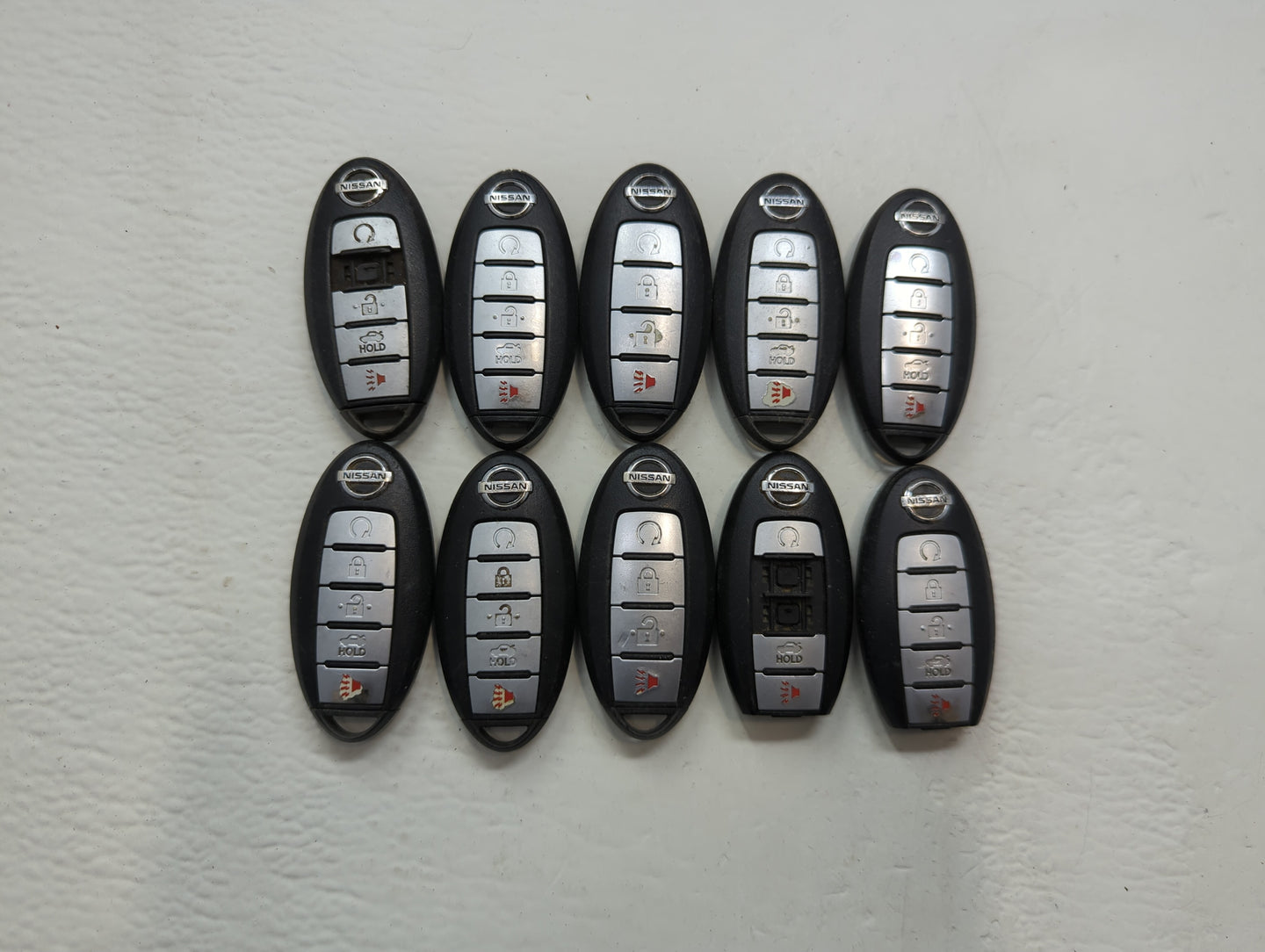 Lot of 10 Nissan Keyless Entry Remote Fob KR5S180144014 | KR5TXN4 MIXED - Oemusedautoparts1.com