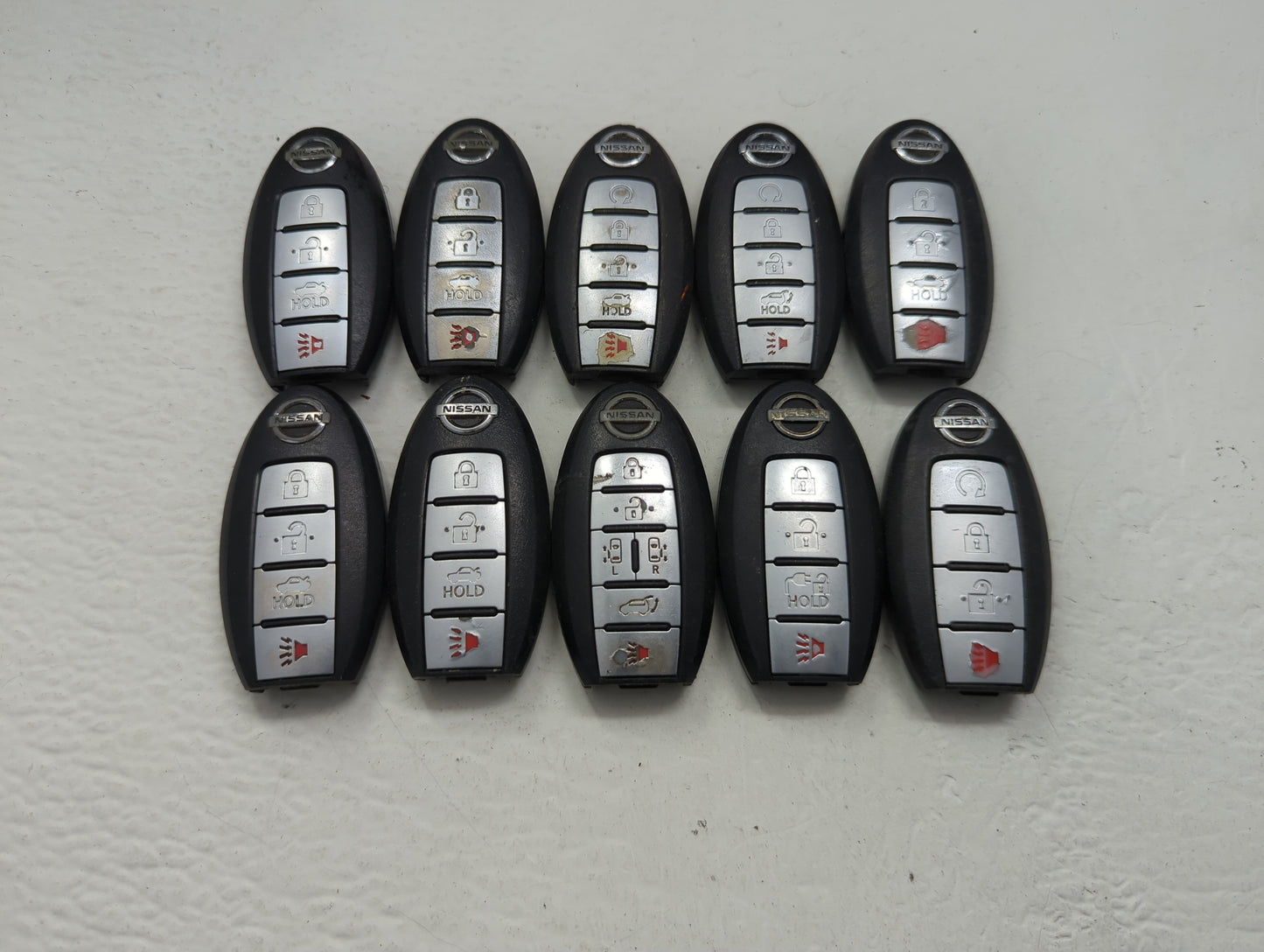 Lot of 10 Nissan Keyless Entry Remote Fob MIXED FCC IDS MIXED PART - Oemusedautoparts1.com
