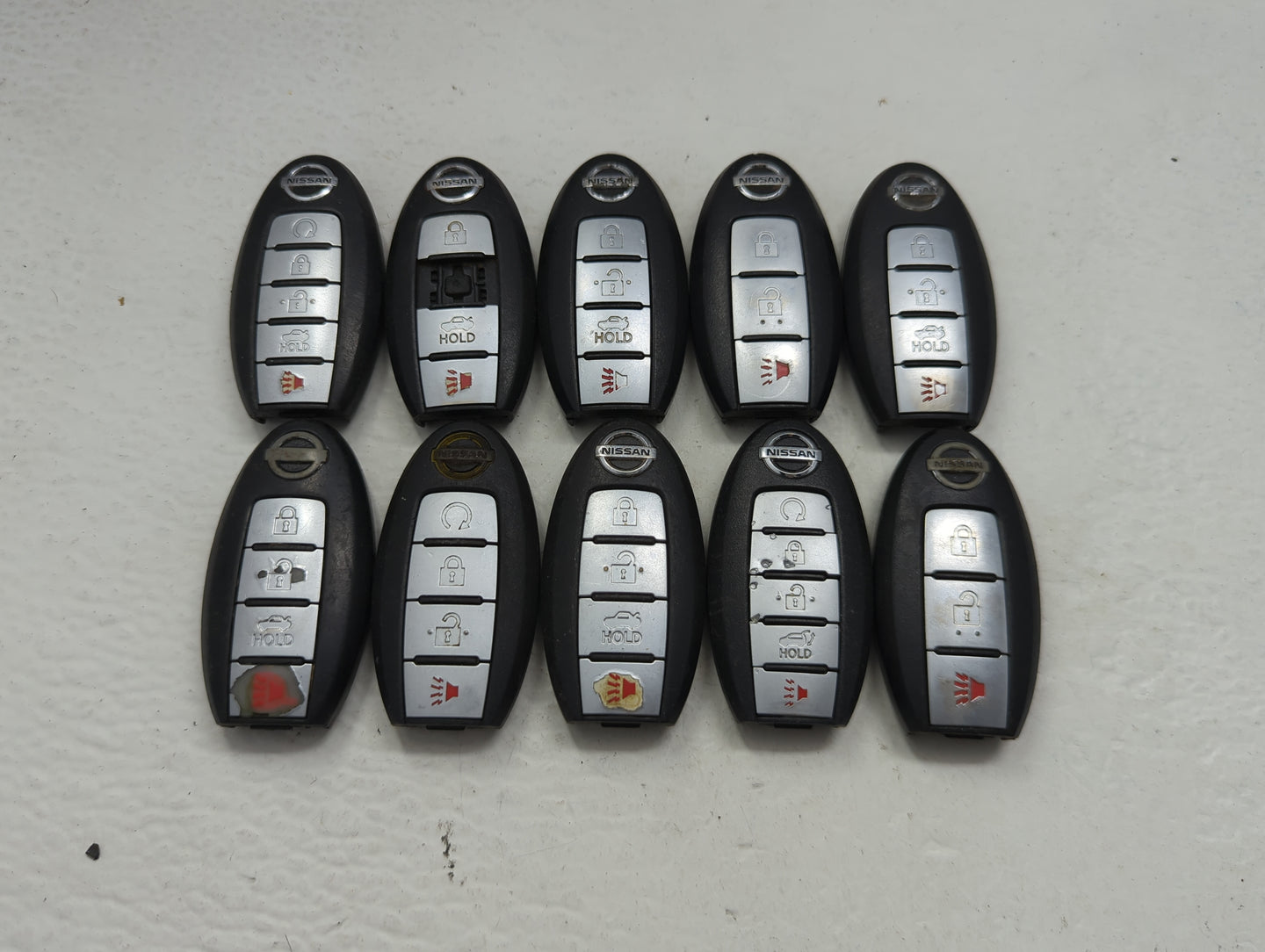 Lot of 10 Nissan Keyless Entry Remote Fob KR5TXN4 | KR5S180144014 | - Oemusedautoparts1.com