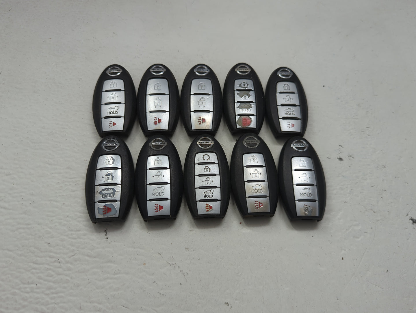Lot of 10 Nissan Keyless Entry Remote Fob MIXED FCC IDS MIXED PART 1475515 - Oemusedautoparts1.com