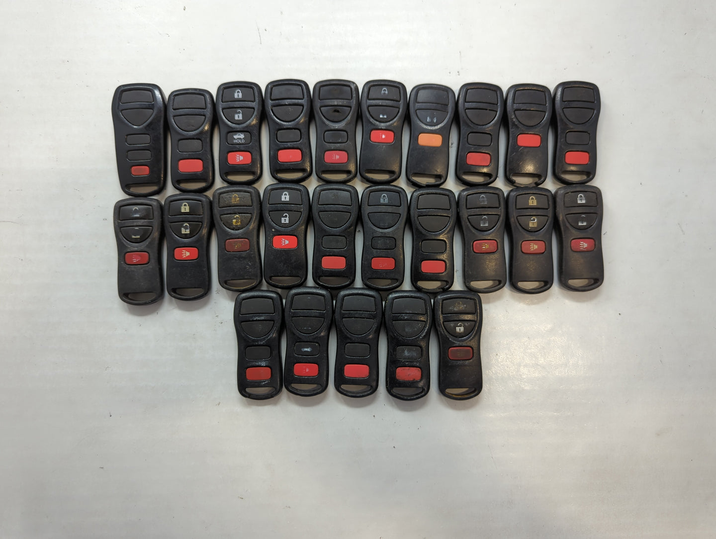 Lot of 25 Nissan Keyless Entry Remote Fob MIXED FCC IDS MIXED PART - Oemusedautoparts1.com