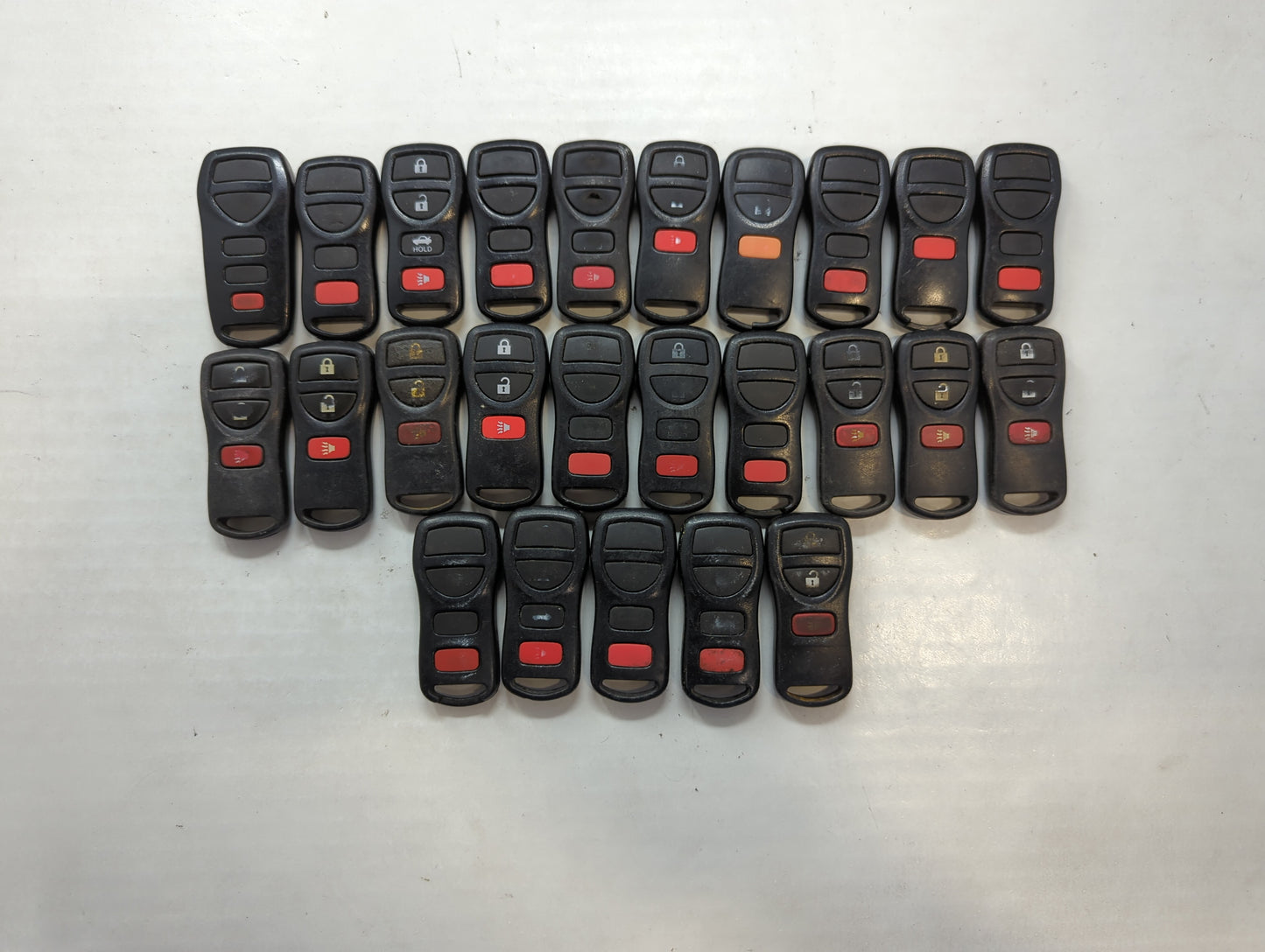 Lot of 25 Nissan Keyless Entry Remote Fob MIXED FCC IDS MIXED PART - Oemusedautoparts1.com