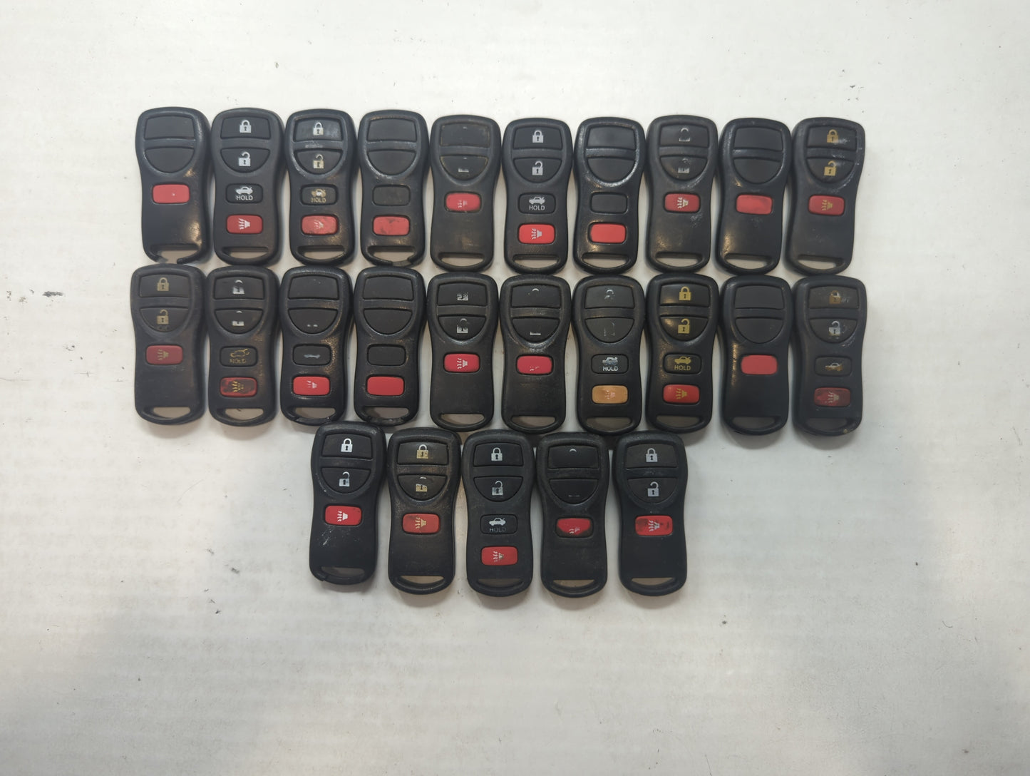 Lot of 25 Nissan Keyless Entry Remote Fob MIXED FCC IDS MIXED PART - Oemusedautoparts1.com