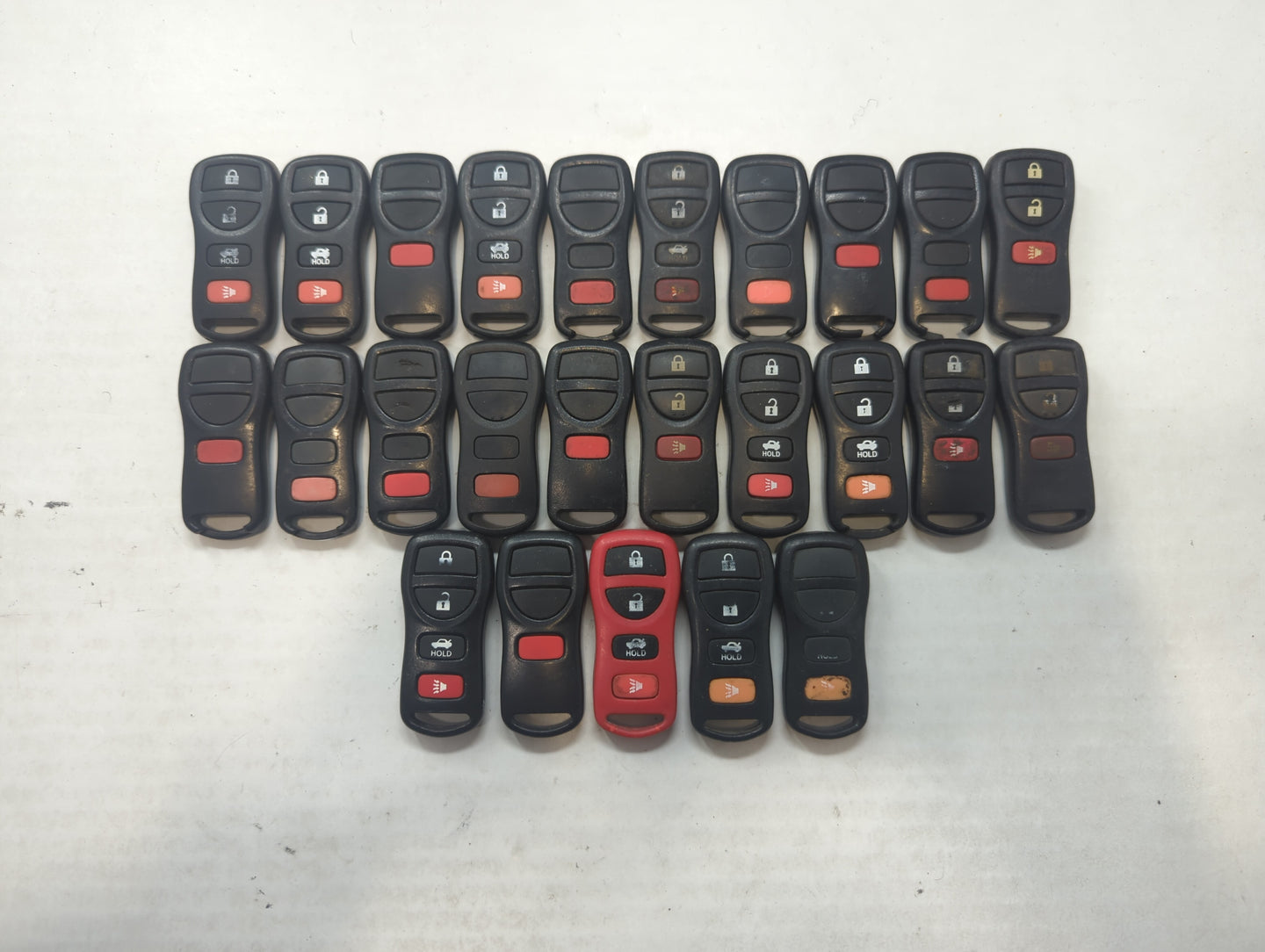 Lot of 25 Nissan Keyless Entry Remote Fob MIXED FCC IDS MIXED PART - Oemusedautoparts1.com