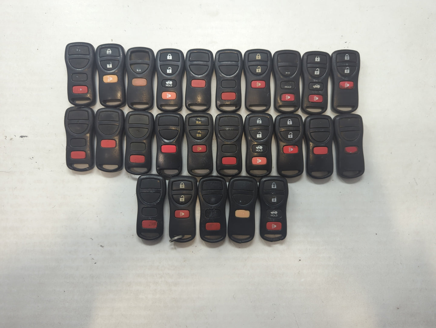 Lot of 25 Nissan Keyless Entry Remote Fob MIXED FCC IDS MIXED PART - Oemusedautoparts1.com